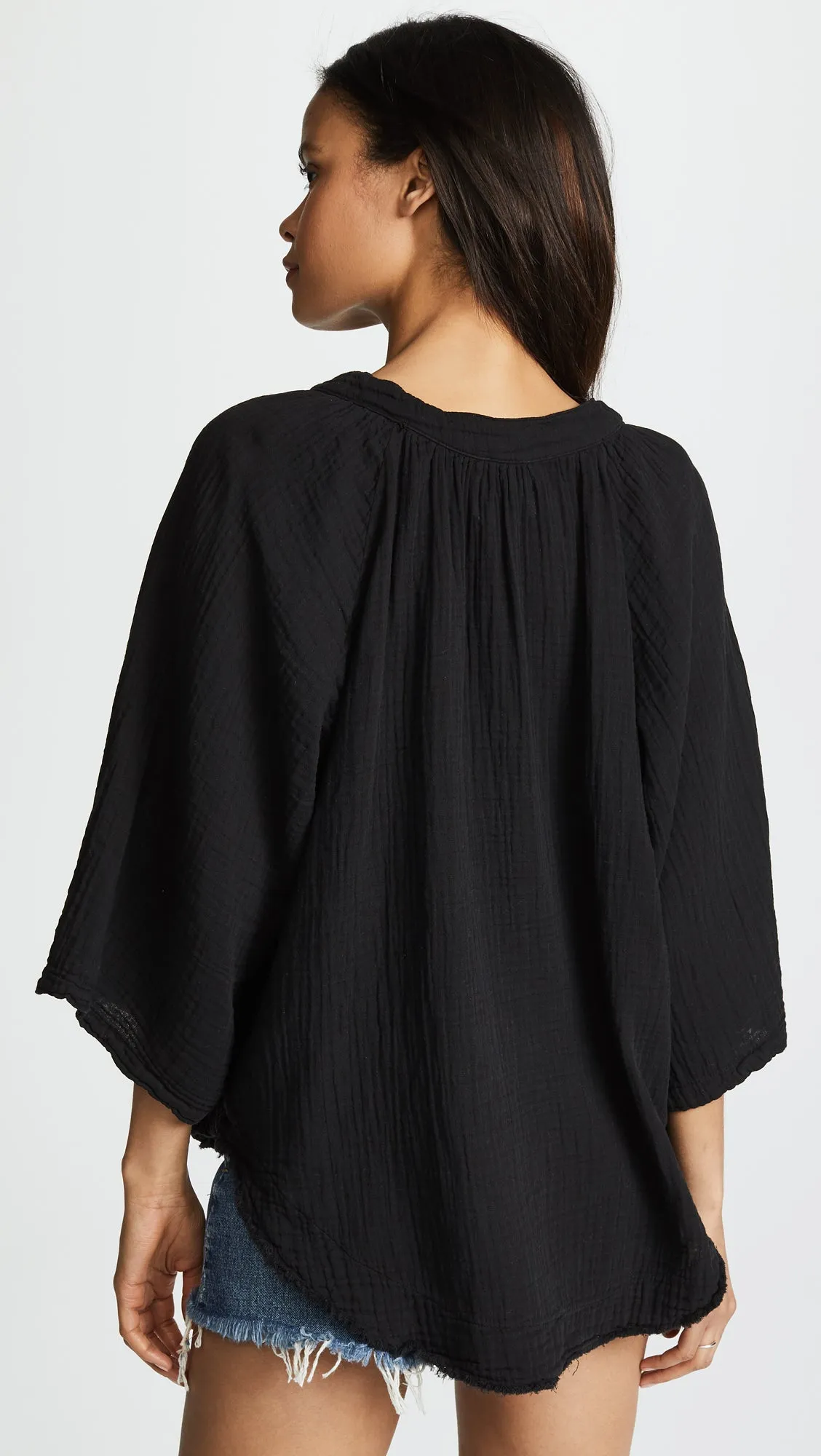 9Seed Marrakesh Cover Up Top Black