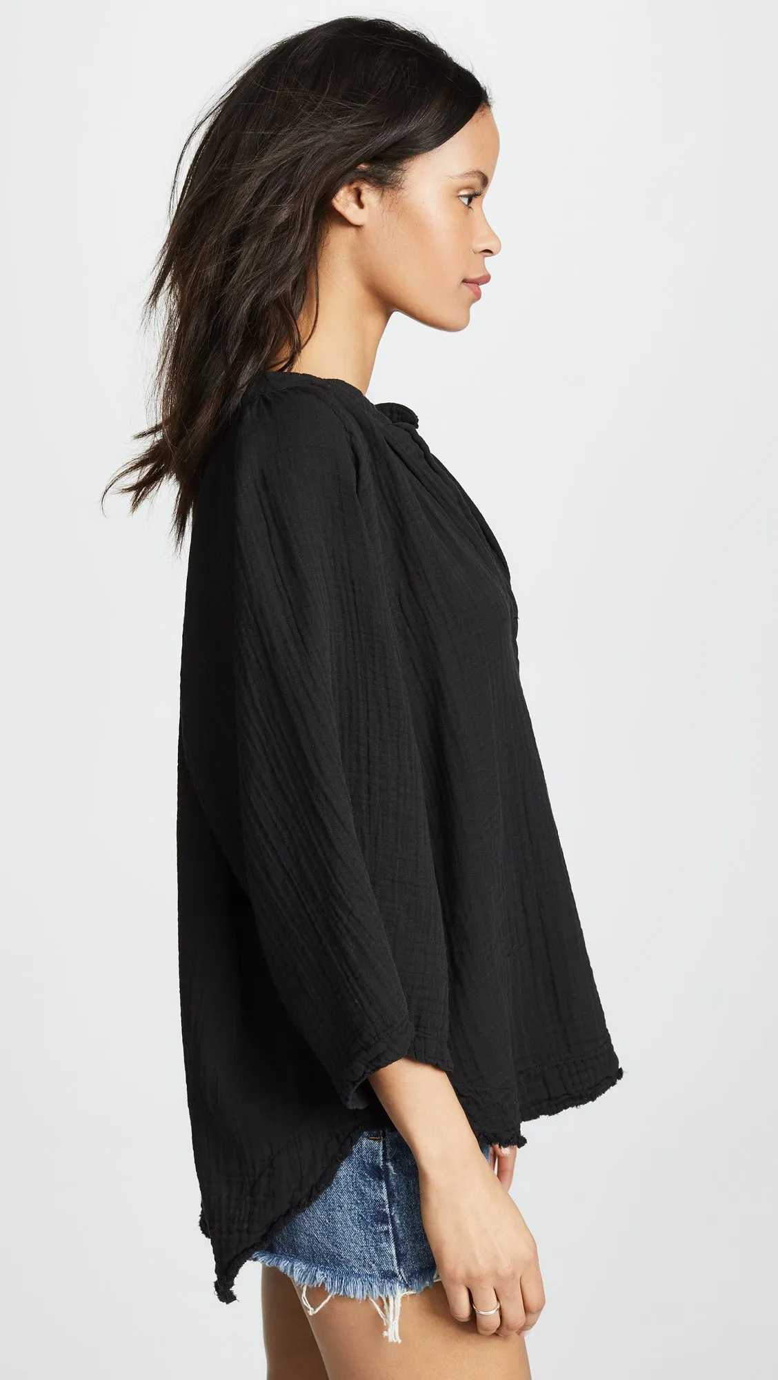 9Seed Marrakesh Cover Up Top Black