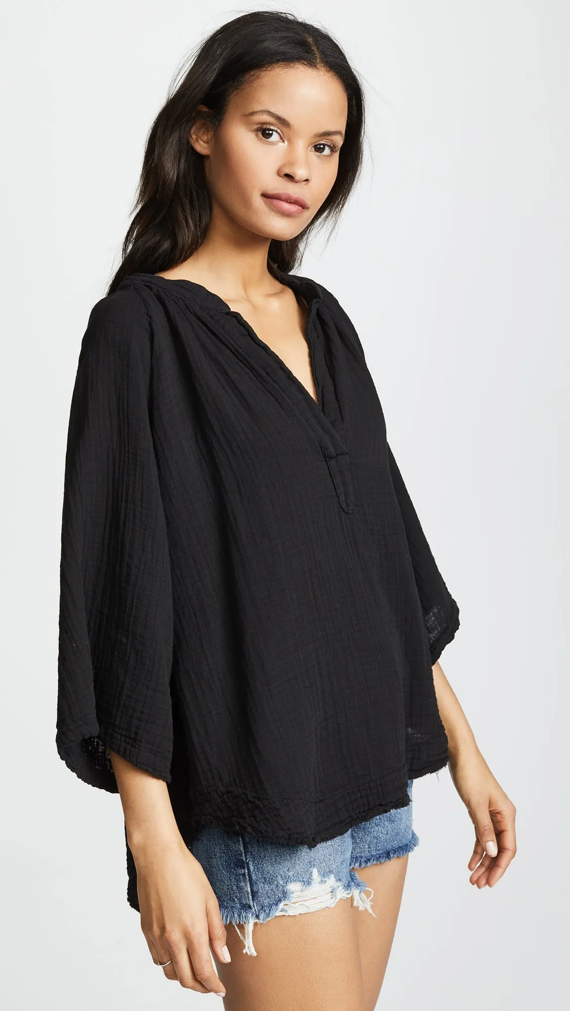 9Seed Marrakesh Cover Up Top Black