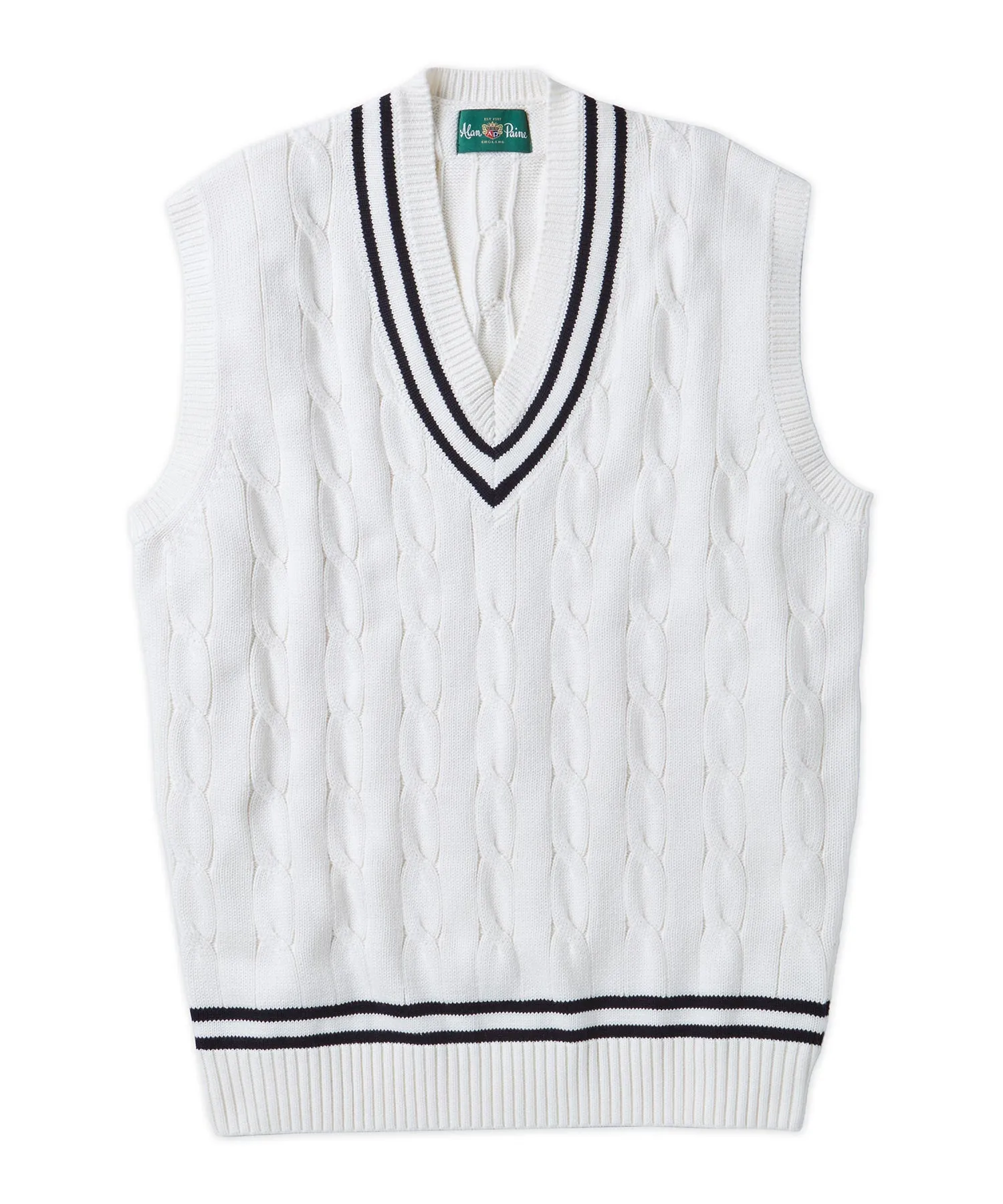 Alan Paine Chandury Cotton Cable Tennis Vest