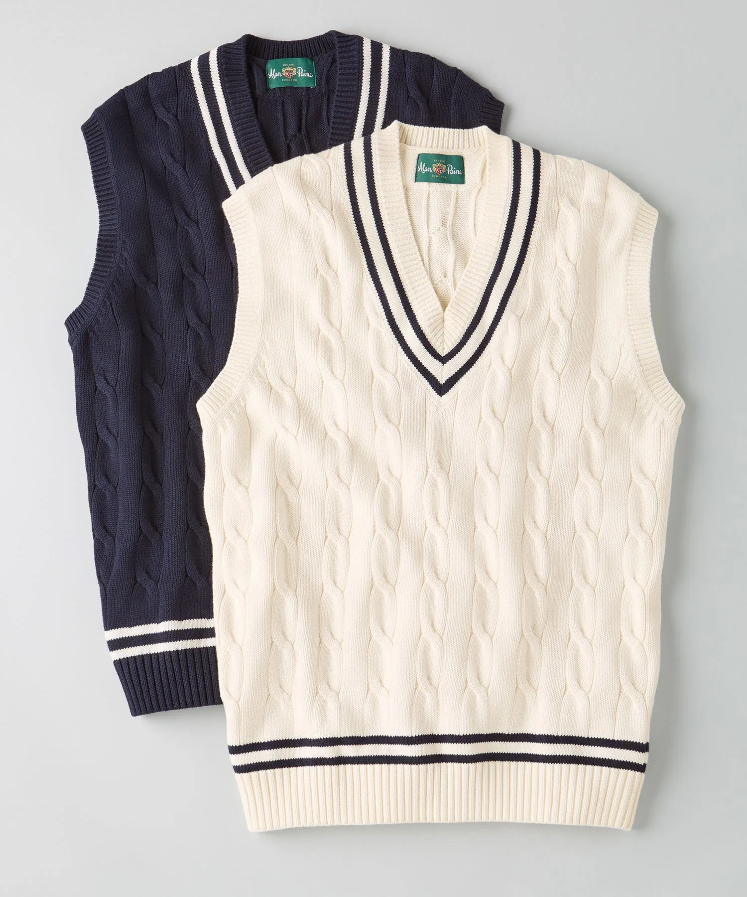 Alan Paine Chandury Cotton Cable Tennis Vest