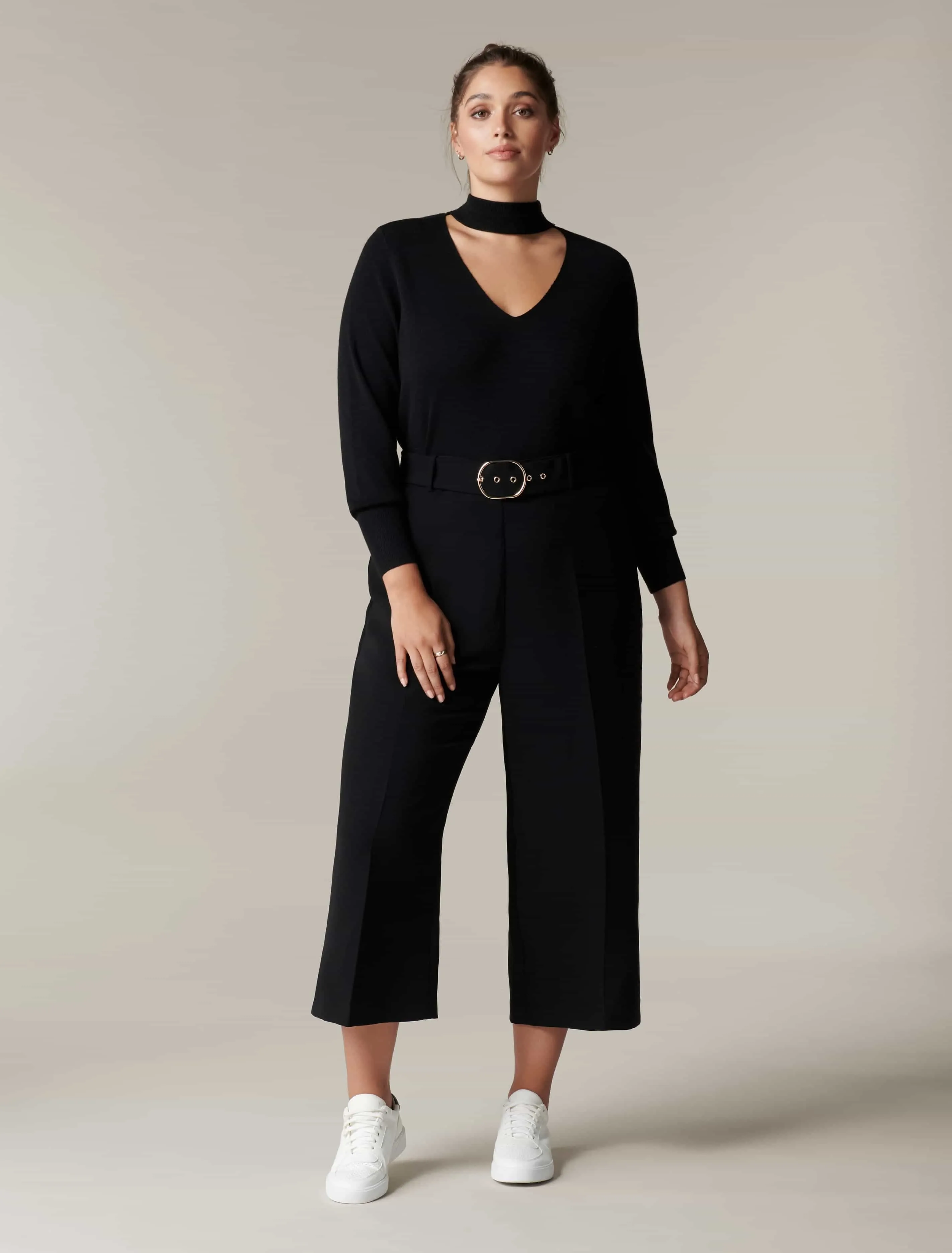 Ari Curve Belted Culotte Pants