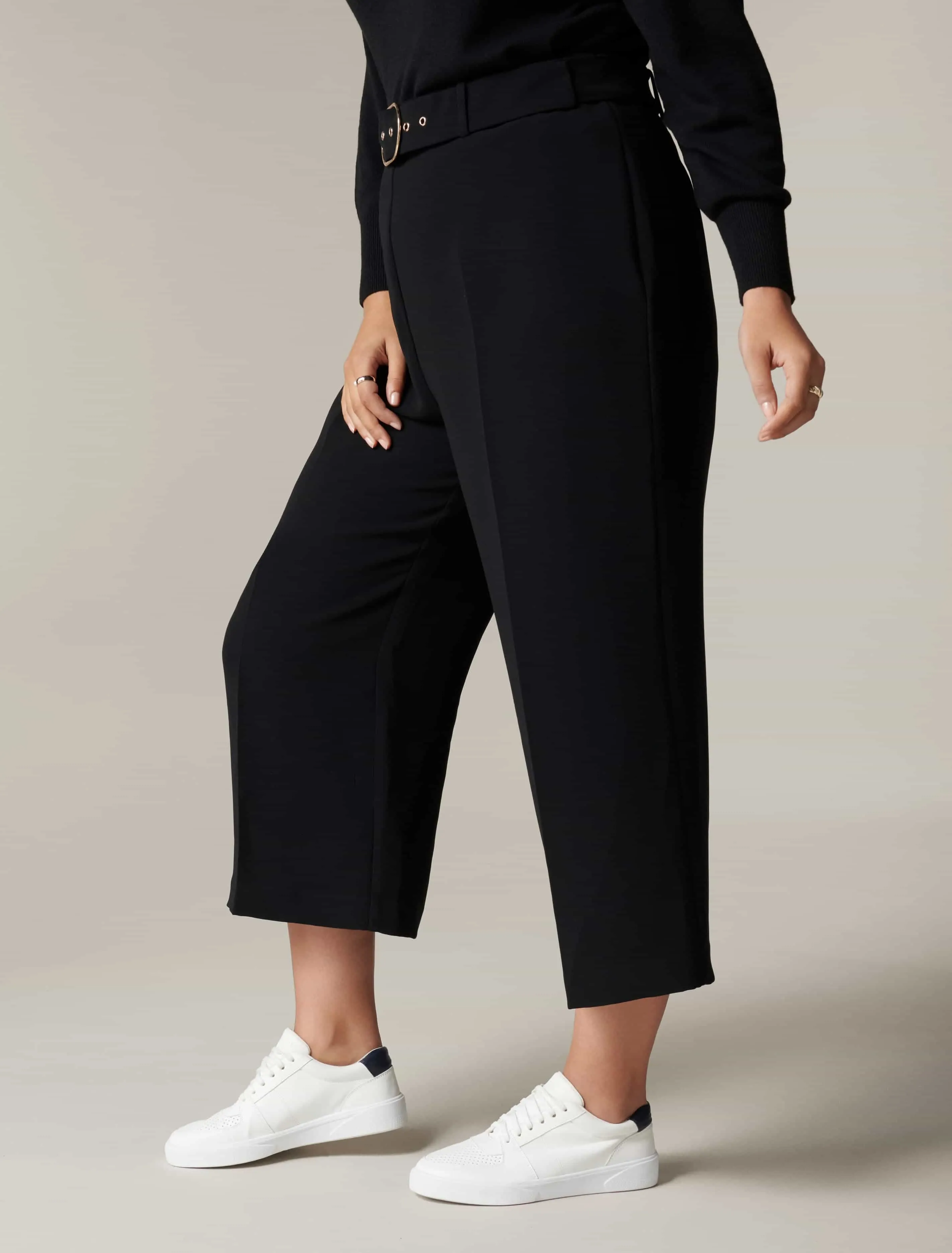 Ari Curve Belted Culotte Pants