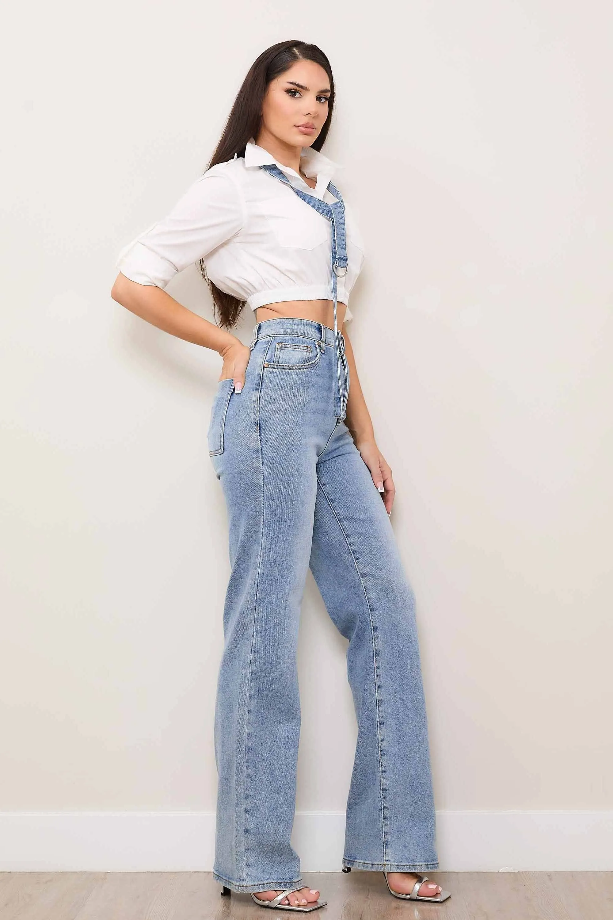 Belted Wide Leg Jeans