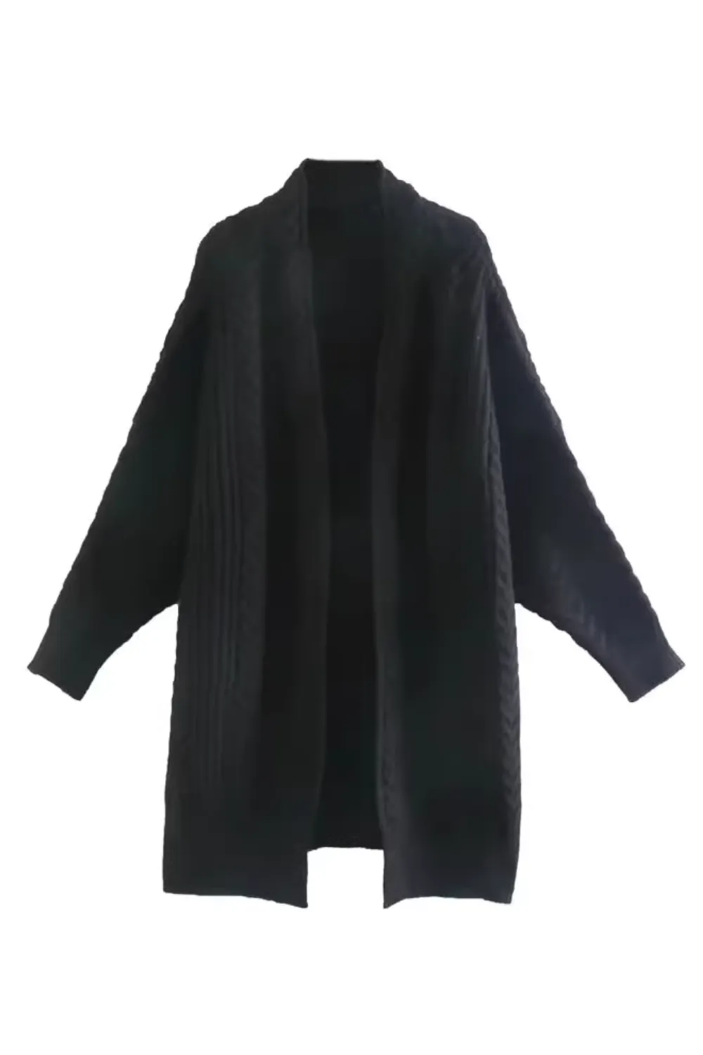 'Bethany' Cable-Knit Long Cardigan (3 Colors)