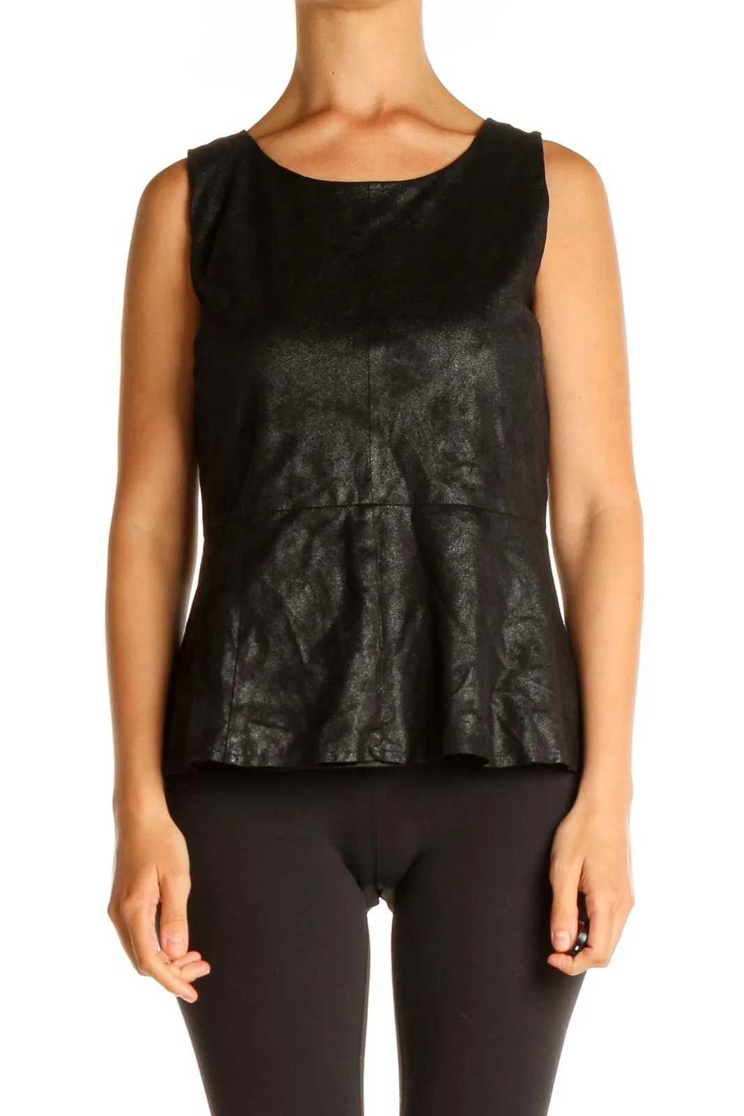 Black Solid Classic Tank Top