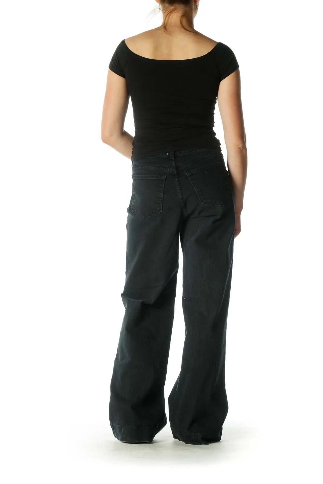 Black Wide-Leg Jeans