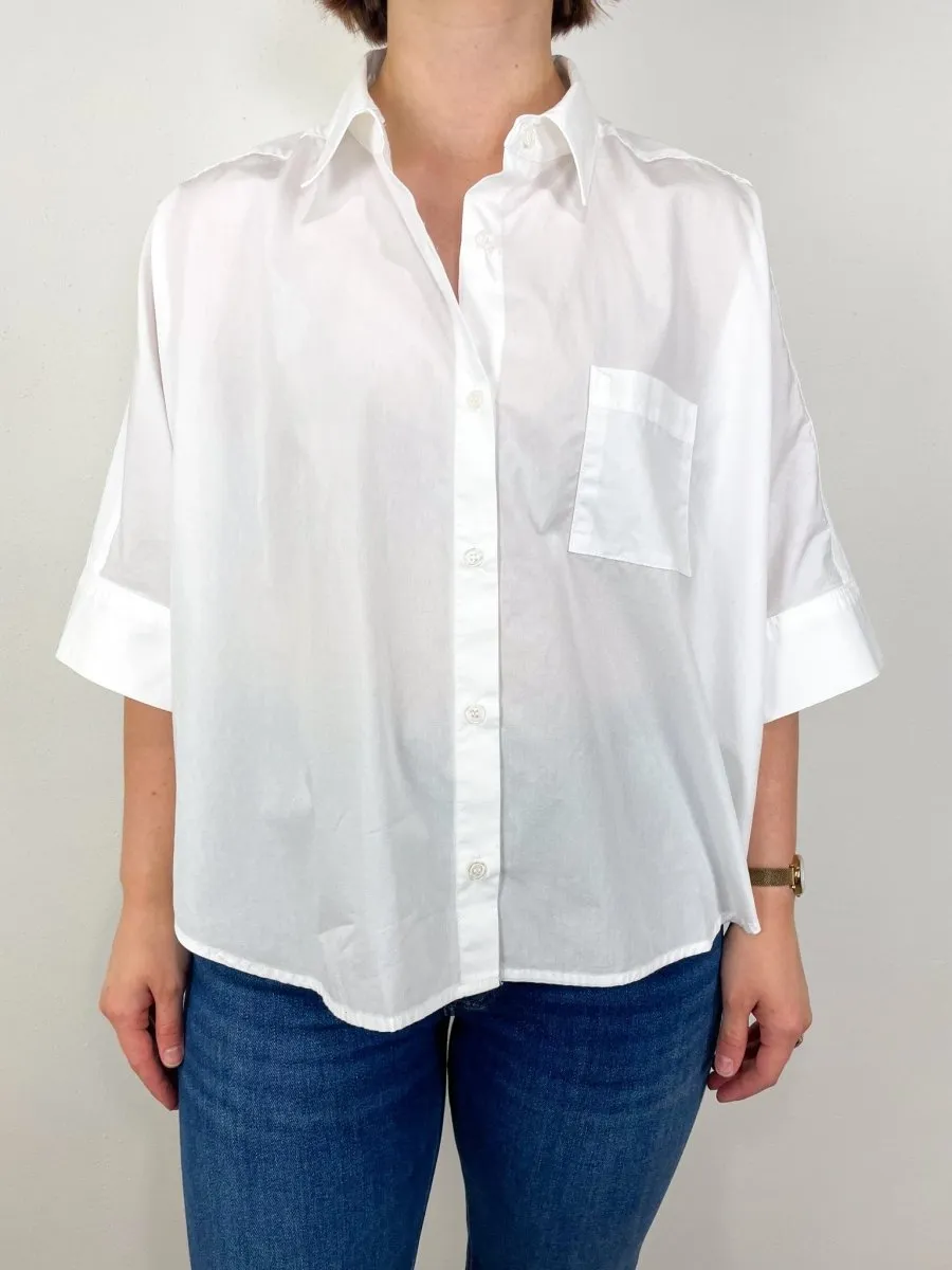 Claire Origami Shirt in Optic White