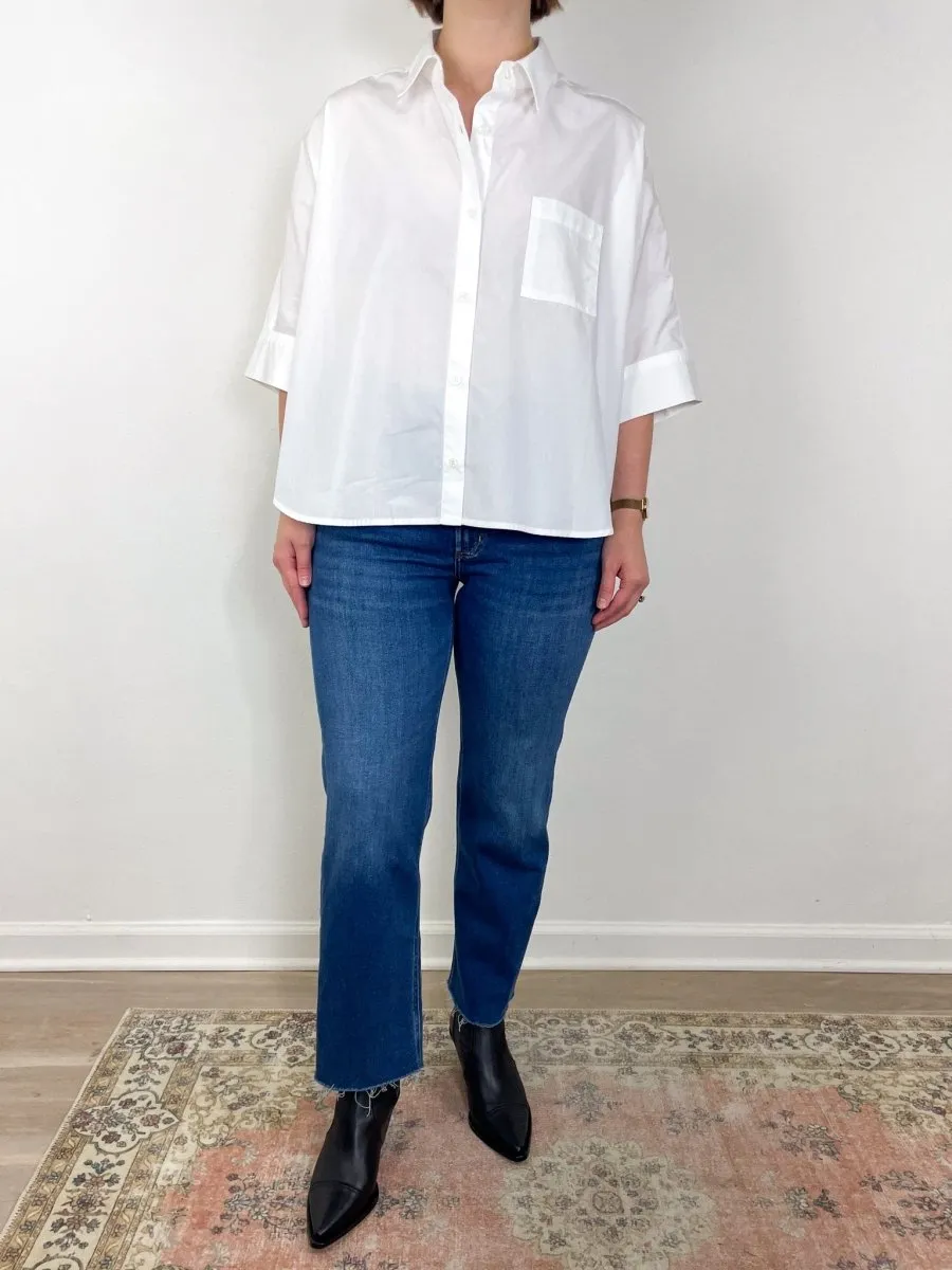 Claire Origami Shirt in Optic White