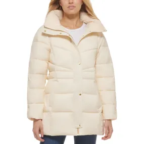 Cole Haan Womens Insulated Belted Puffer Jacket