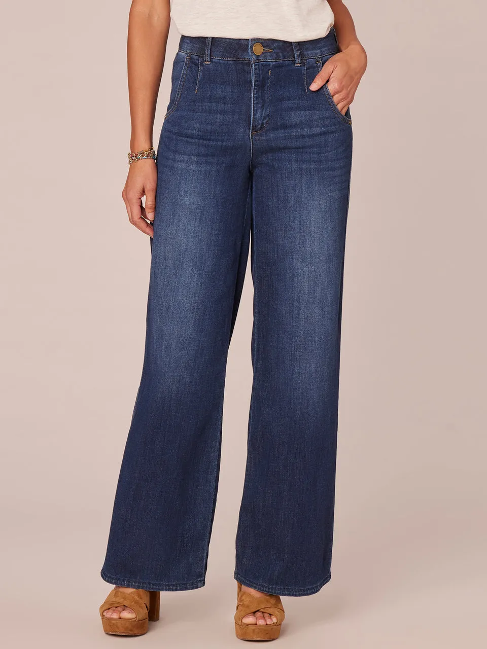 Democracy Ab Solution Skyrise Wide Leg Tulip Hem Jeans