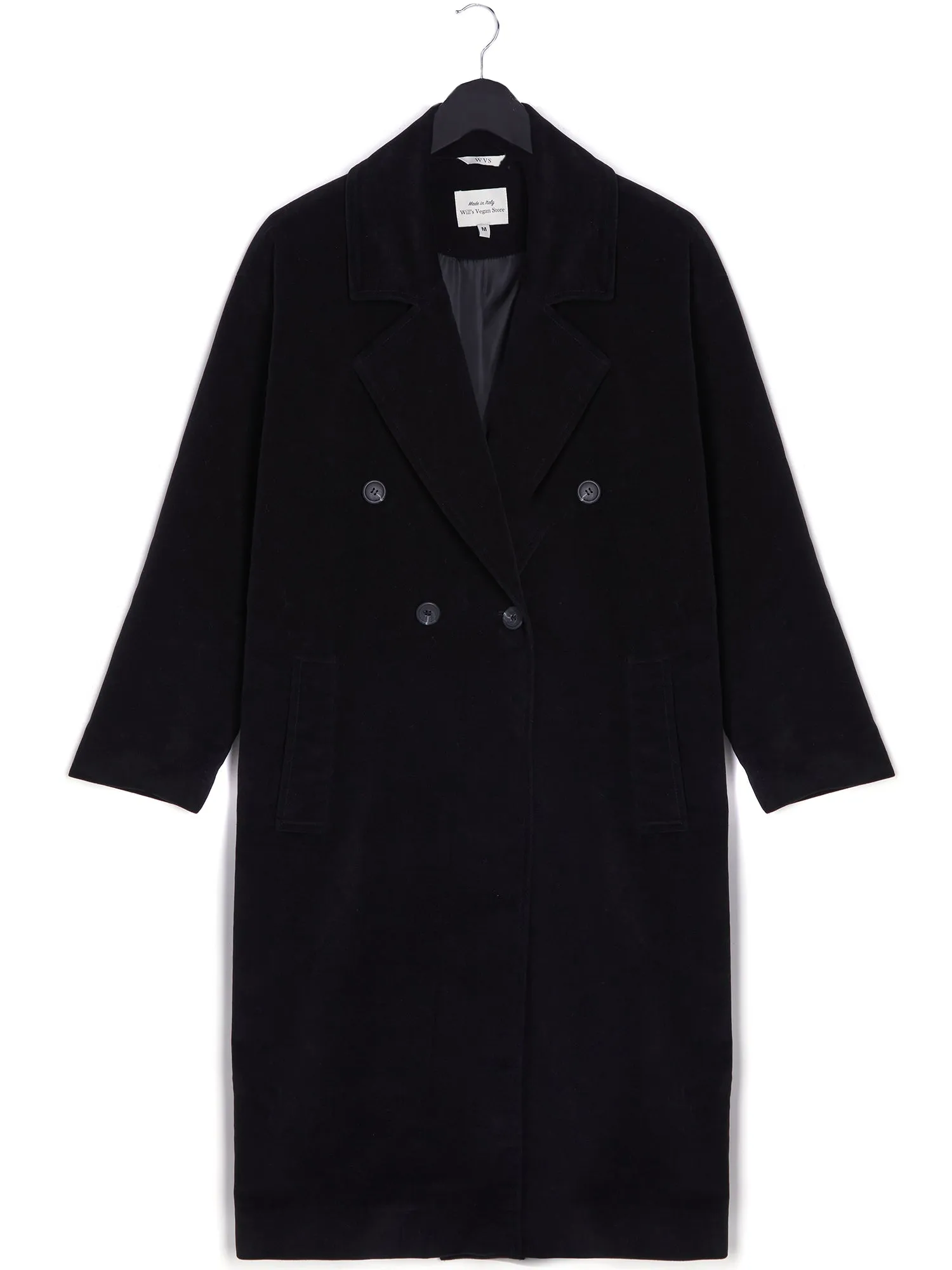 Double Breasted Vegan Wool Coat