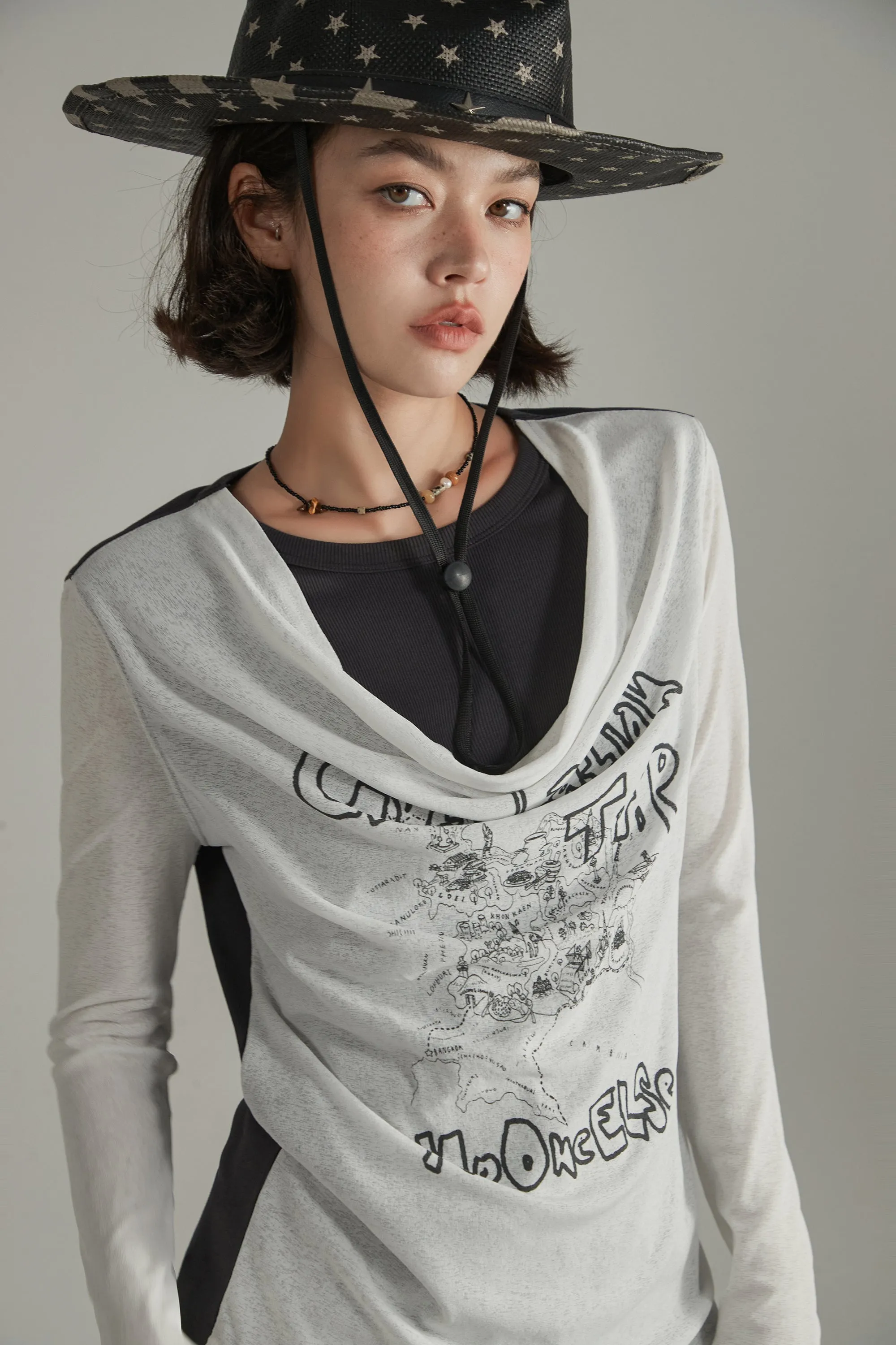 Draped Layered Map Top