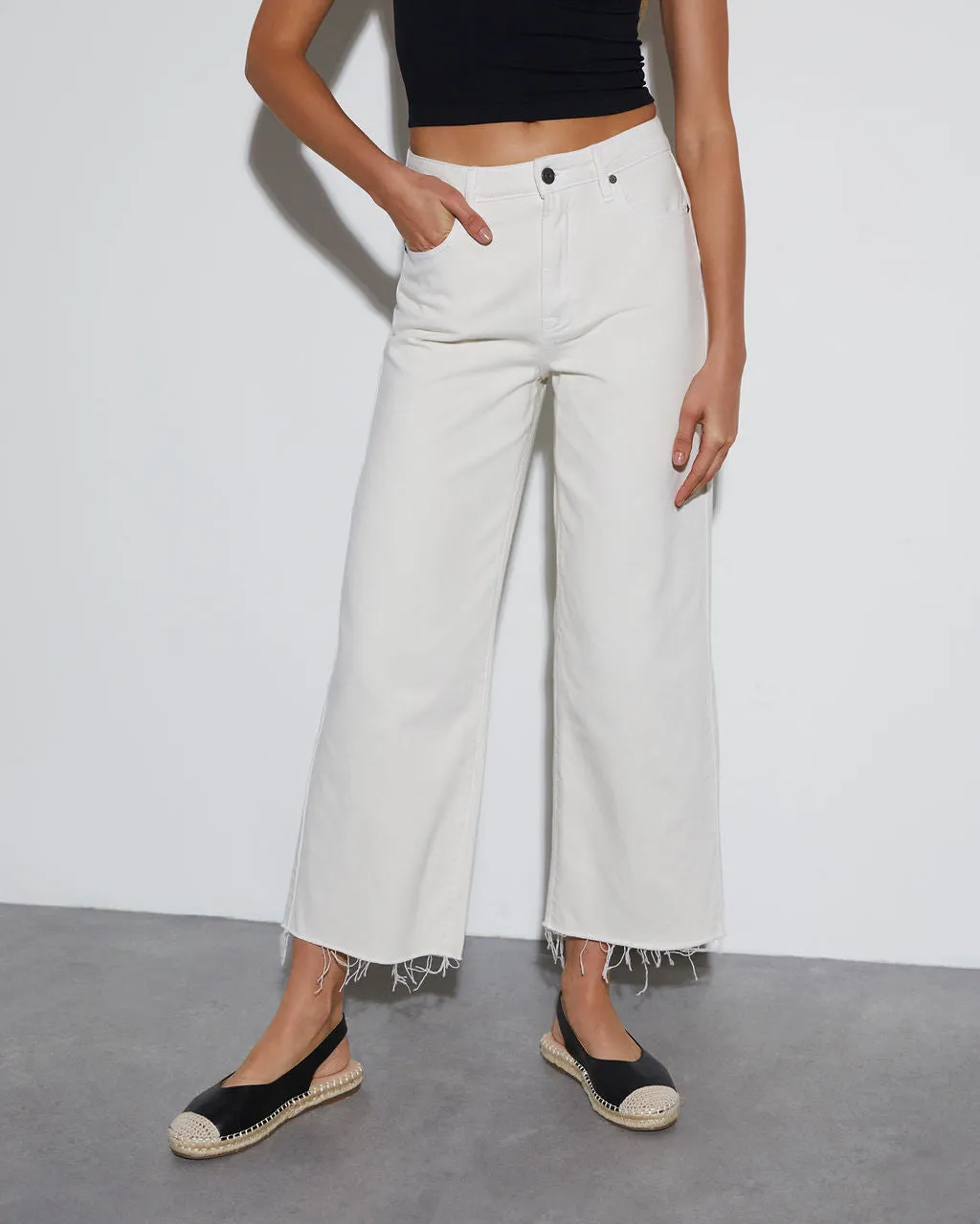 Elara High Waisted Wide Leg Jeans