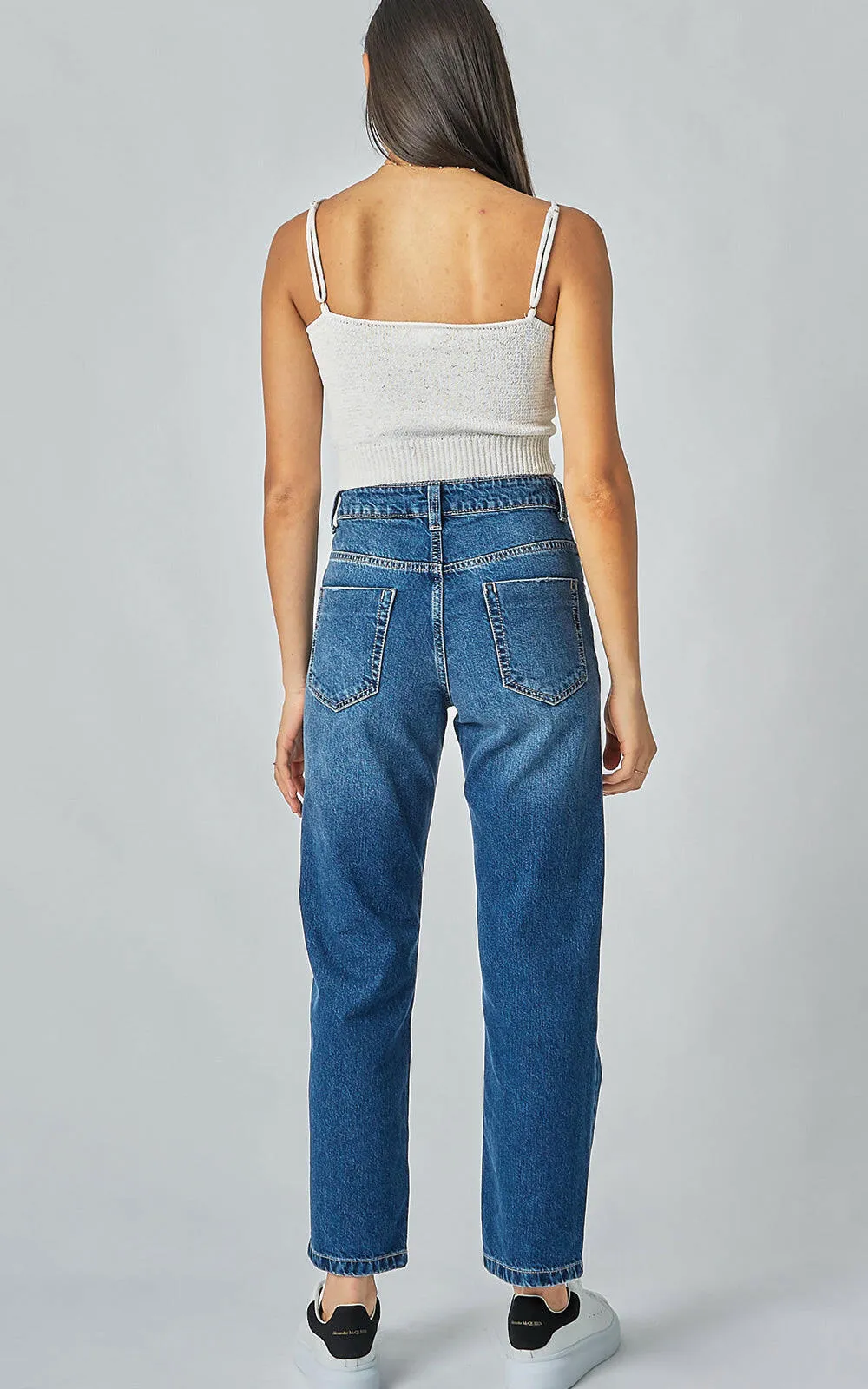 Evie Wide Leg Blur Blue Jeans