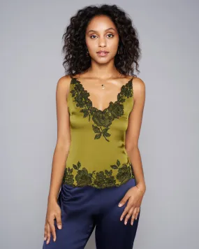 Fern Green Couture Silk Camisole