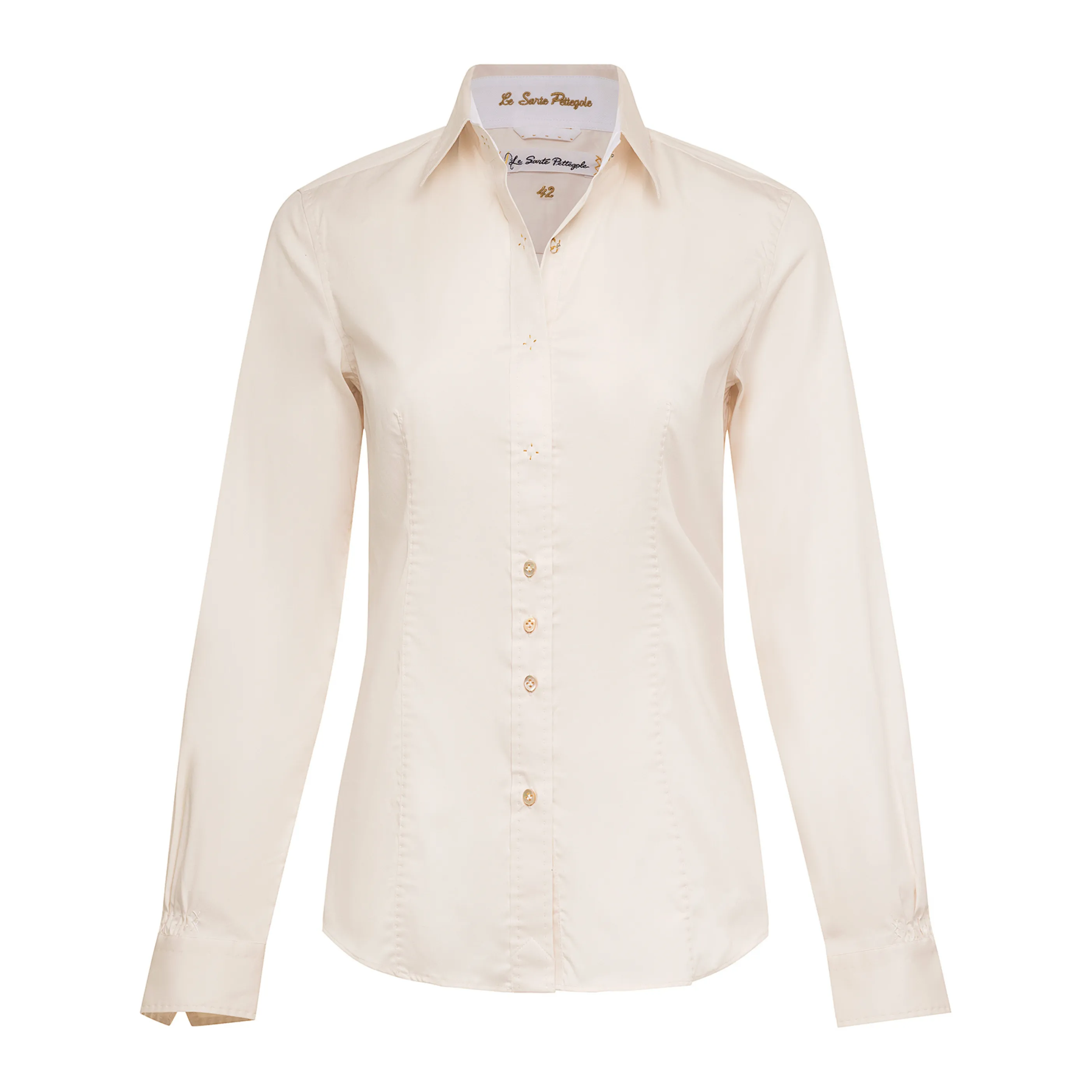 Fitted Classic Shirt - Beige