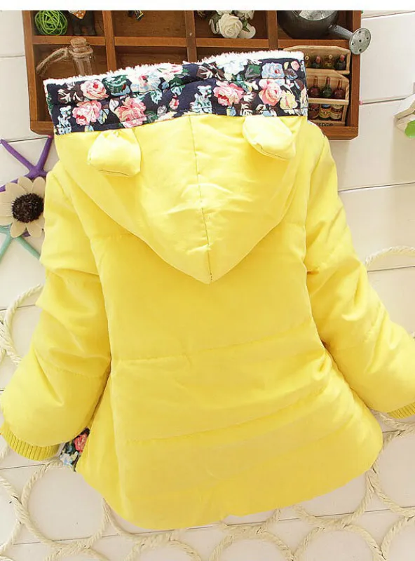 Girls Jacket Winter Cartoon Lovely Keeping Warm