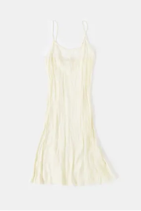 Greta Silk Slip Dress in Ivory