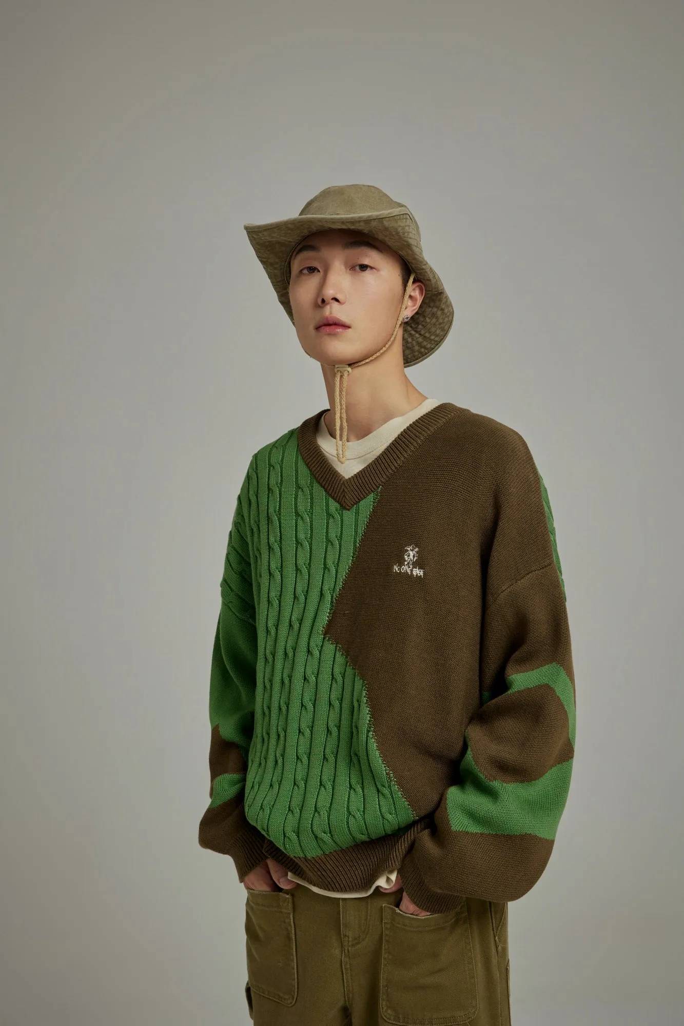 Half Cable Half Knit Sweater