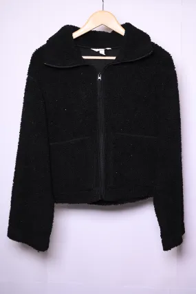 H&M Black Zipper Jacket – Medium