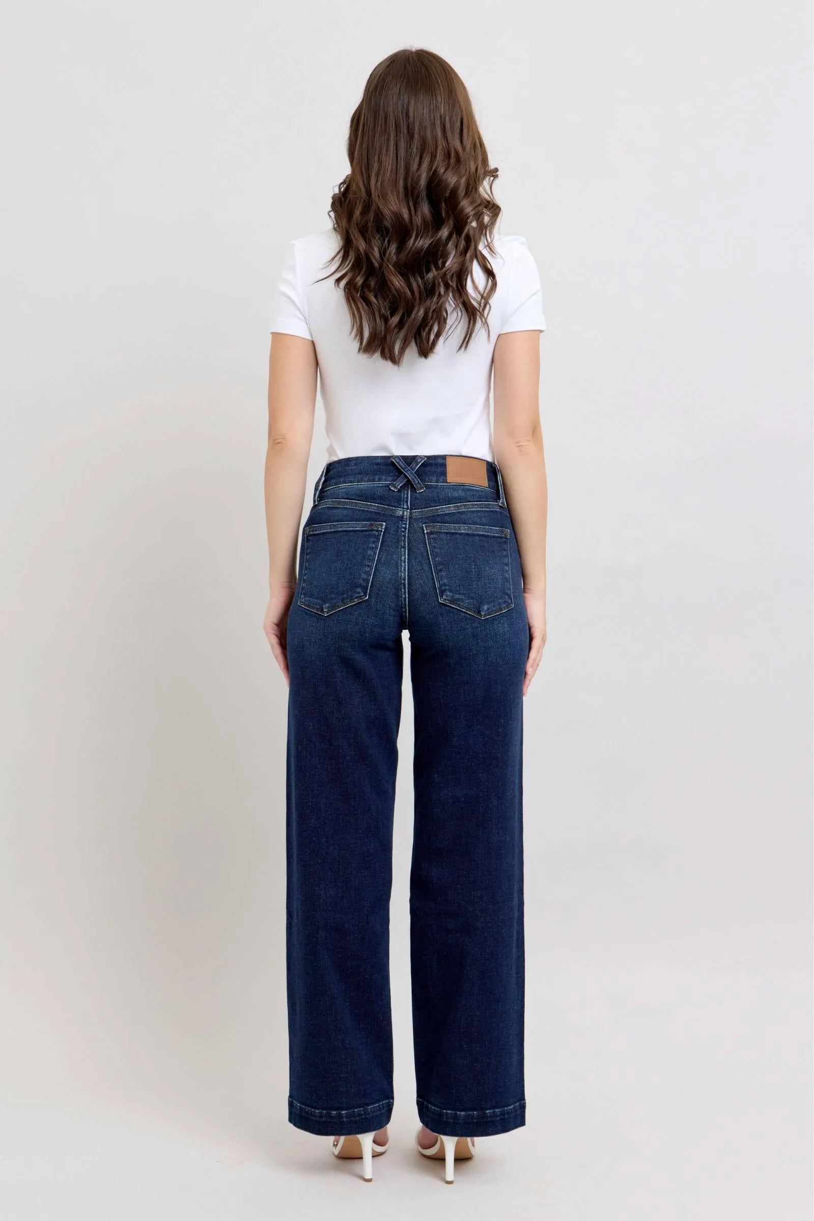 Judy Blue High Waist Wide Leg Jeans #82642 | sleekdenim.com