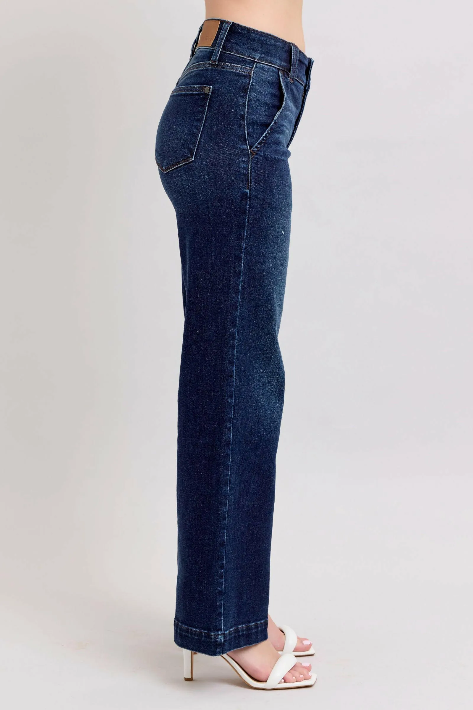 Judy Blue High Waist Wide Leg Jeans #82642 | sleekdenim.com