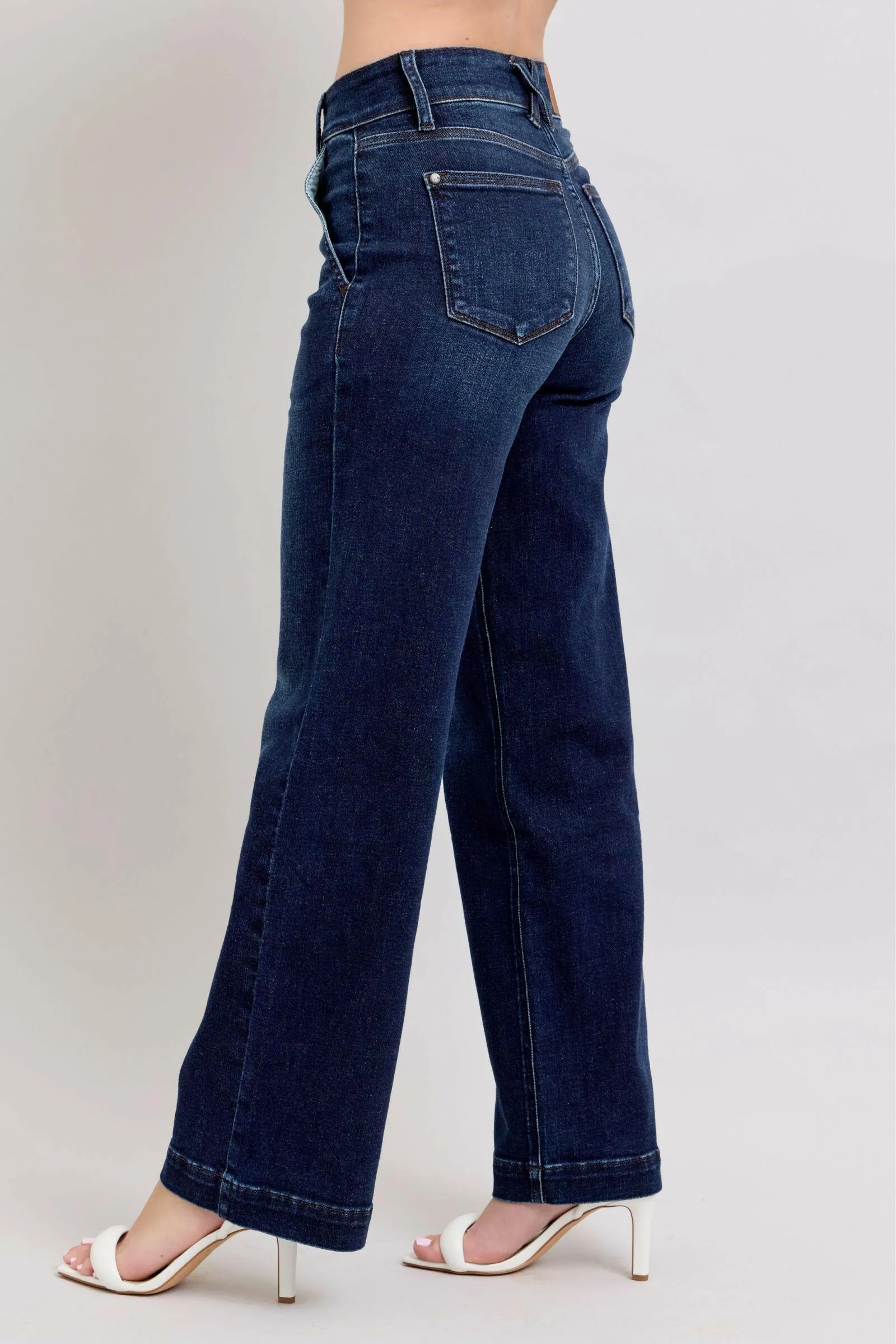 Judy Blue High Waist Wide Leg Jeans #82642 | sleekdenim.com