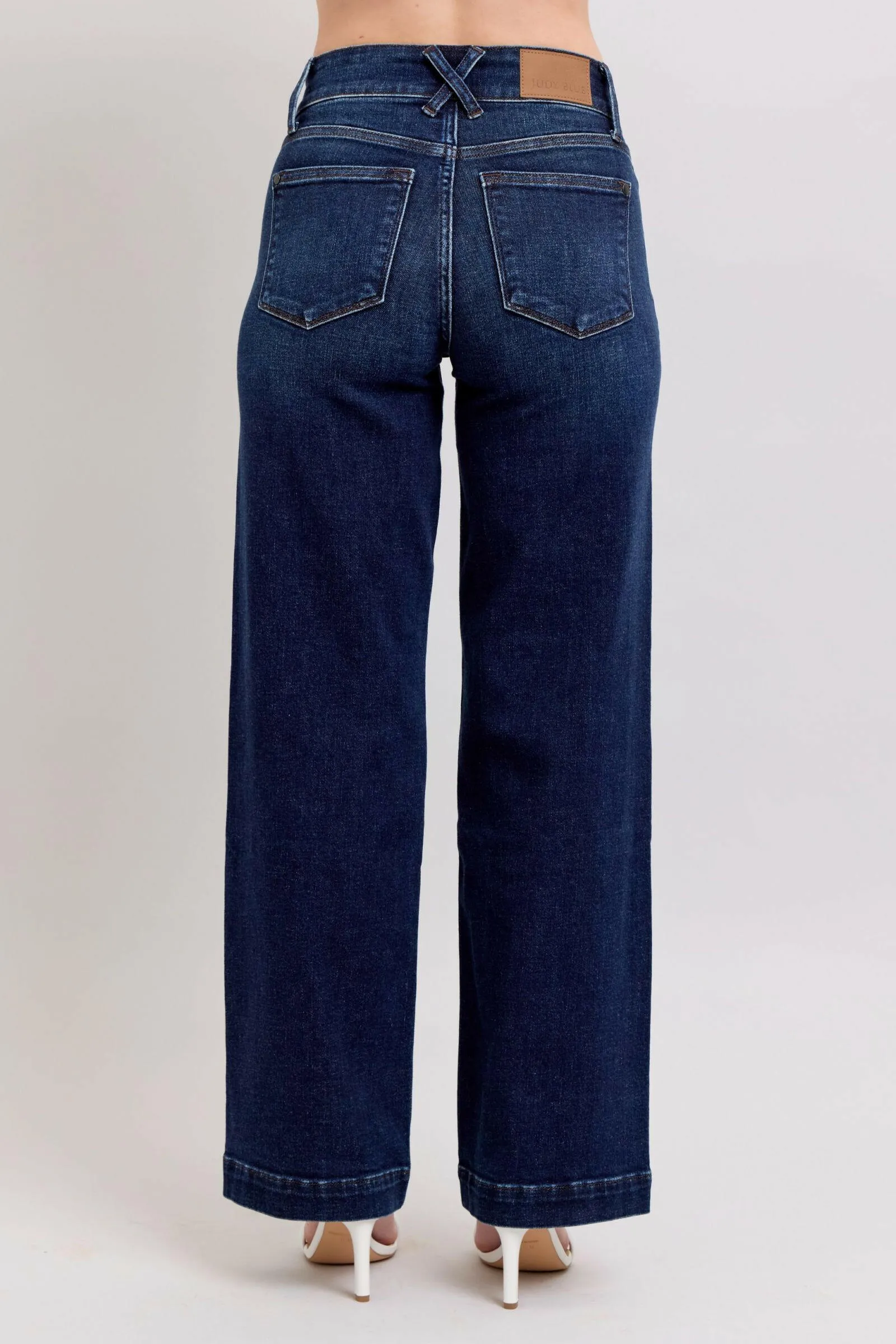 Judy Blue High Waist Wide Leg Jeans #82642 | sleekdenim.com