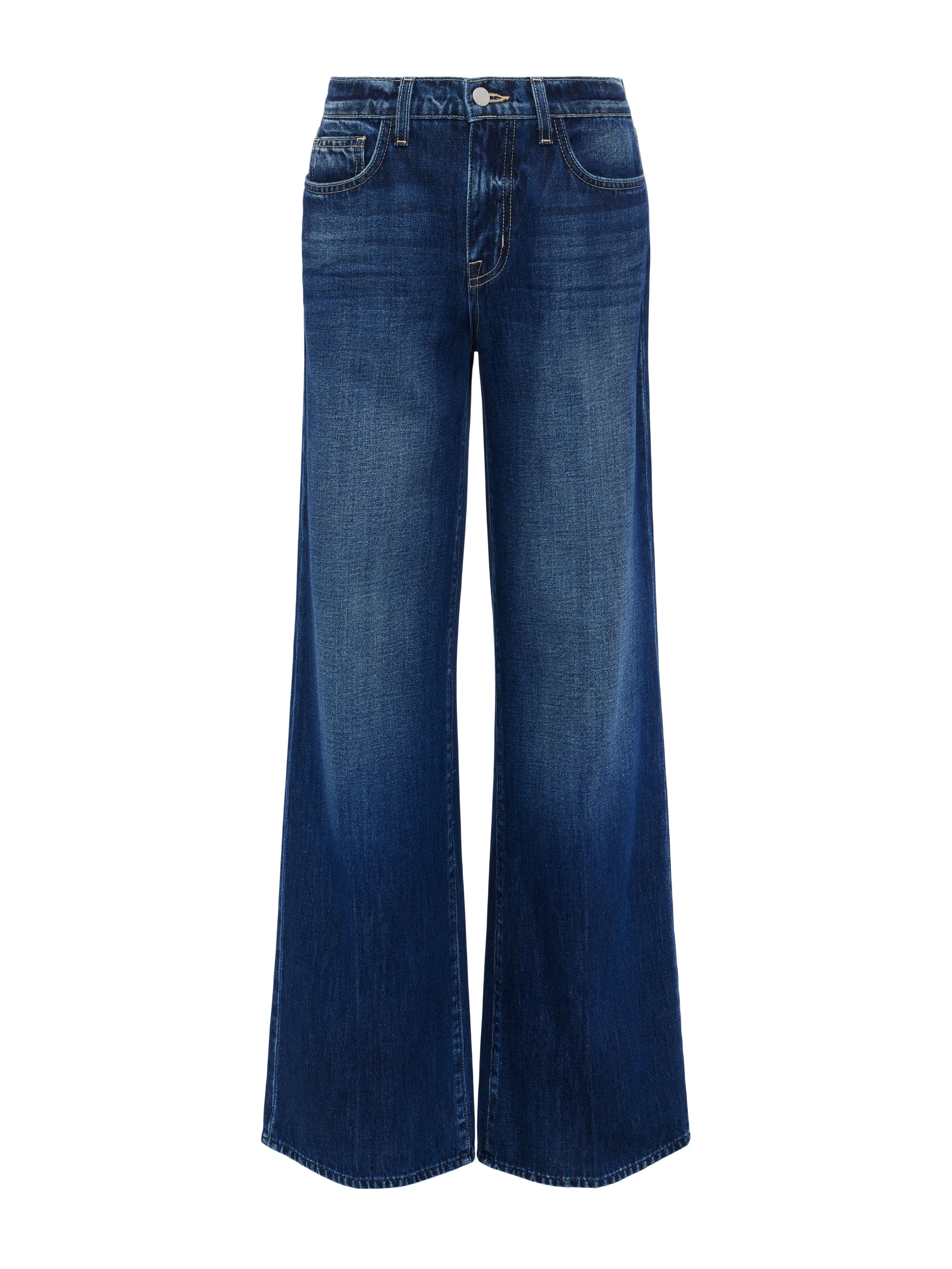 L'AGENCE ALICENT HIGH-RISE SNEAKER WIDE-LEG JEANS