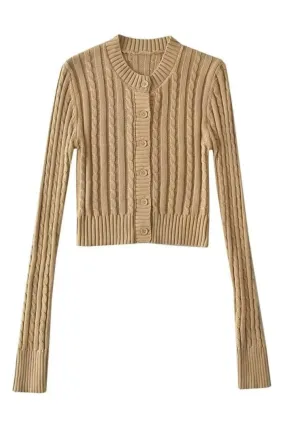 'Leyla' Cable-Knit Cardigan (5 Colors)