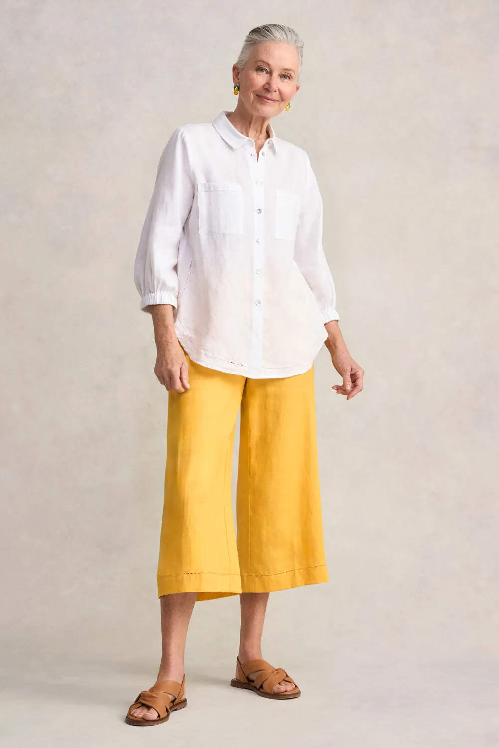 Linen Culotte - Mustard