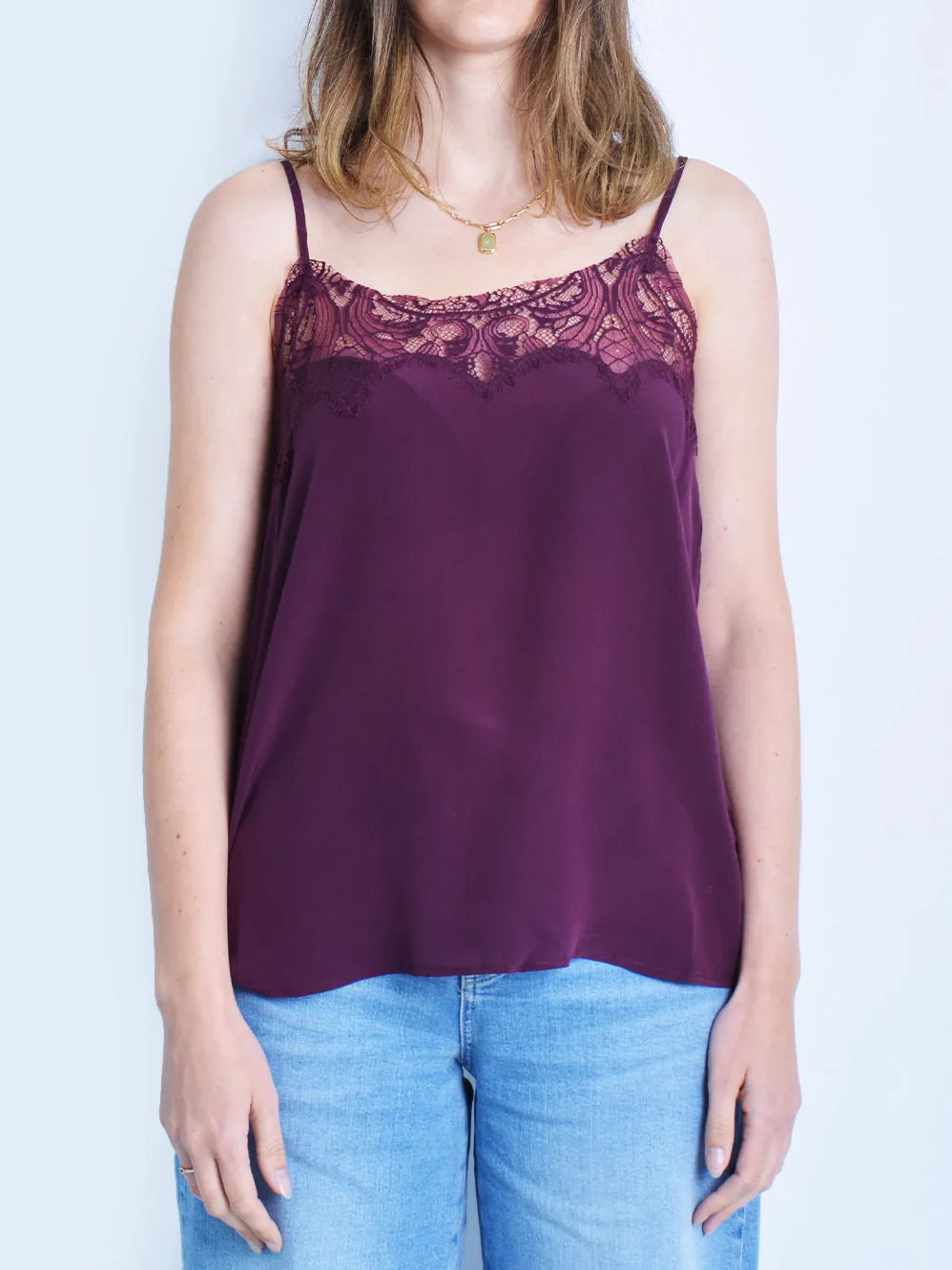 M.A DAINTY TAMBOURINE LACE CAMI