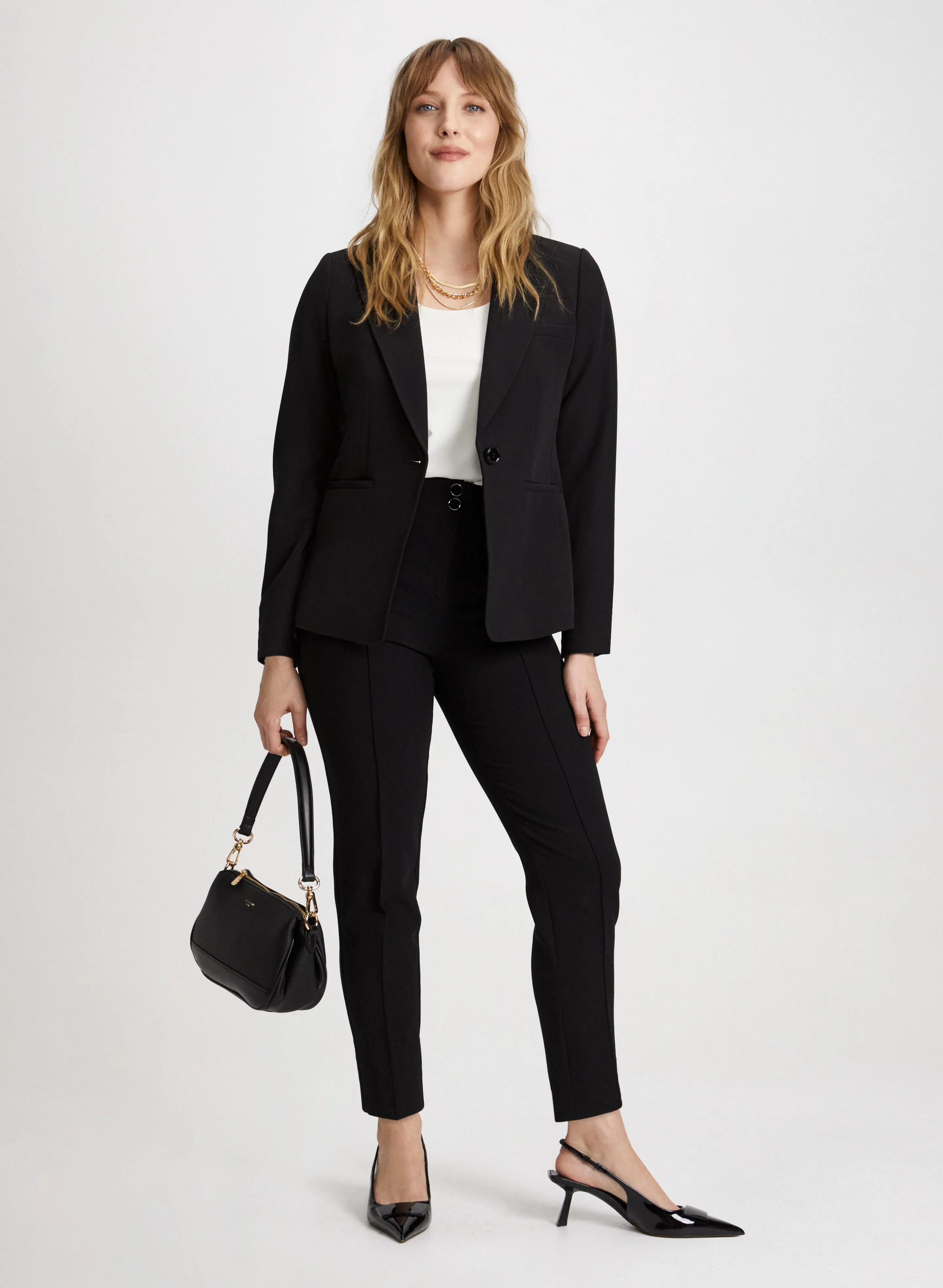 Notched Collar Blazer