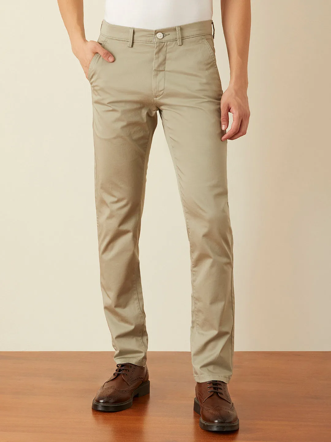 Pista Plain Slim Fit Trousers