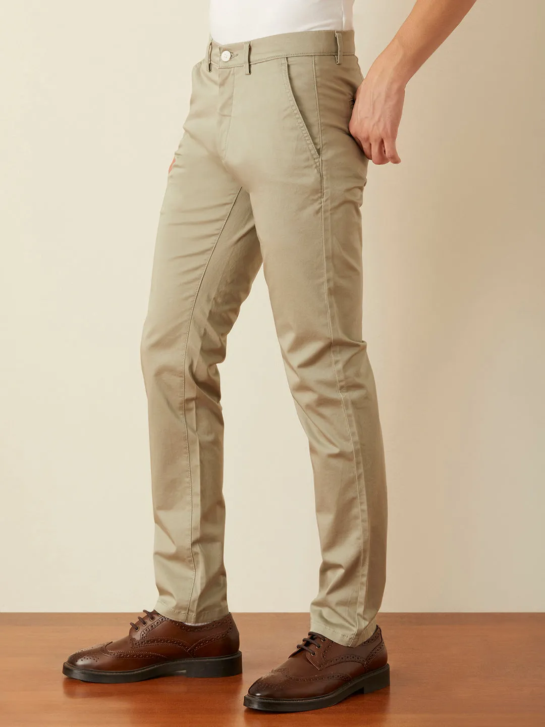 Pista Plain Slim Fit Trousers