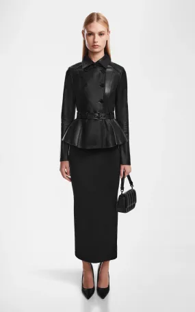 Rudsak Leather Peplum Jacket 'Gabrielle'