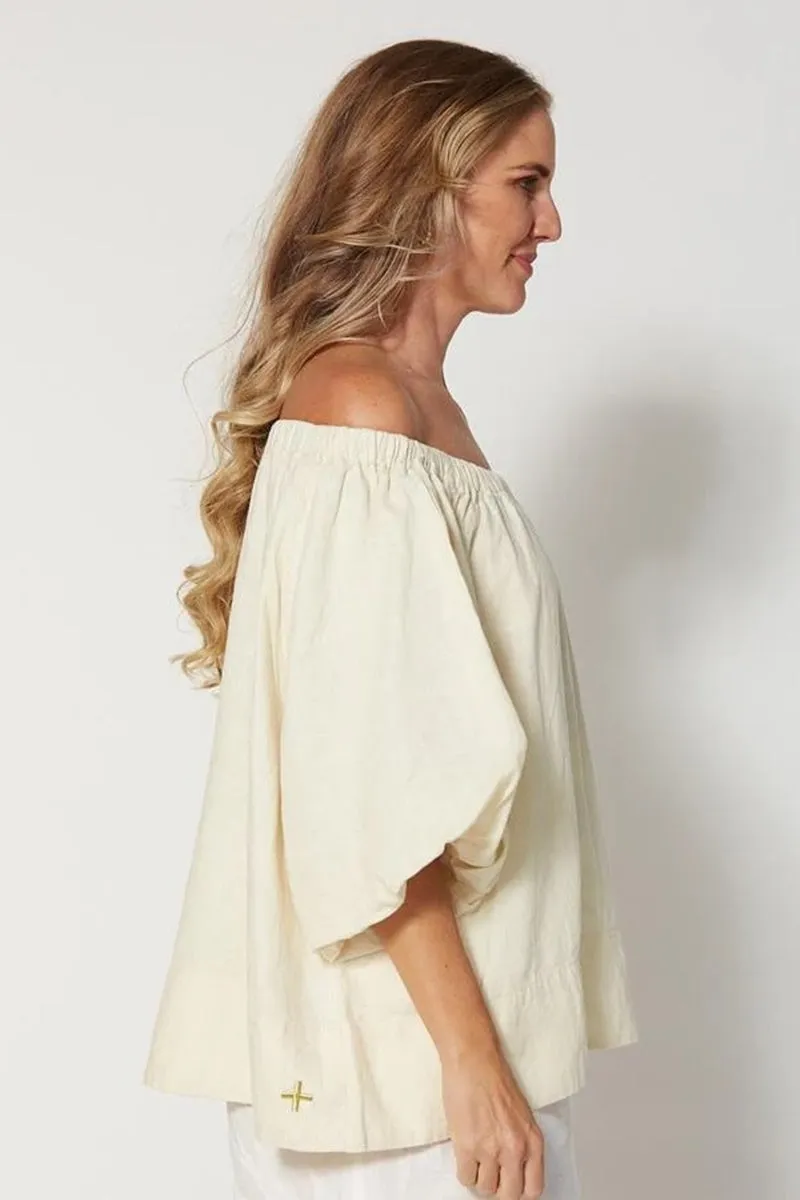 Stella   Gemma - Santorini Blouse - Linen