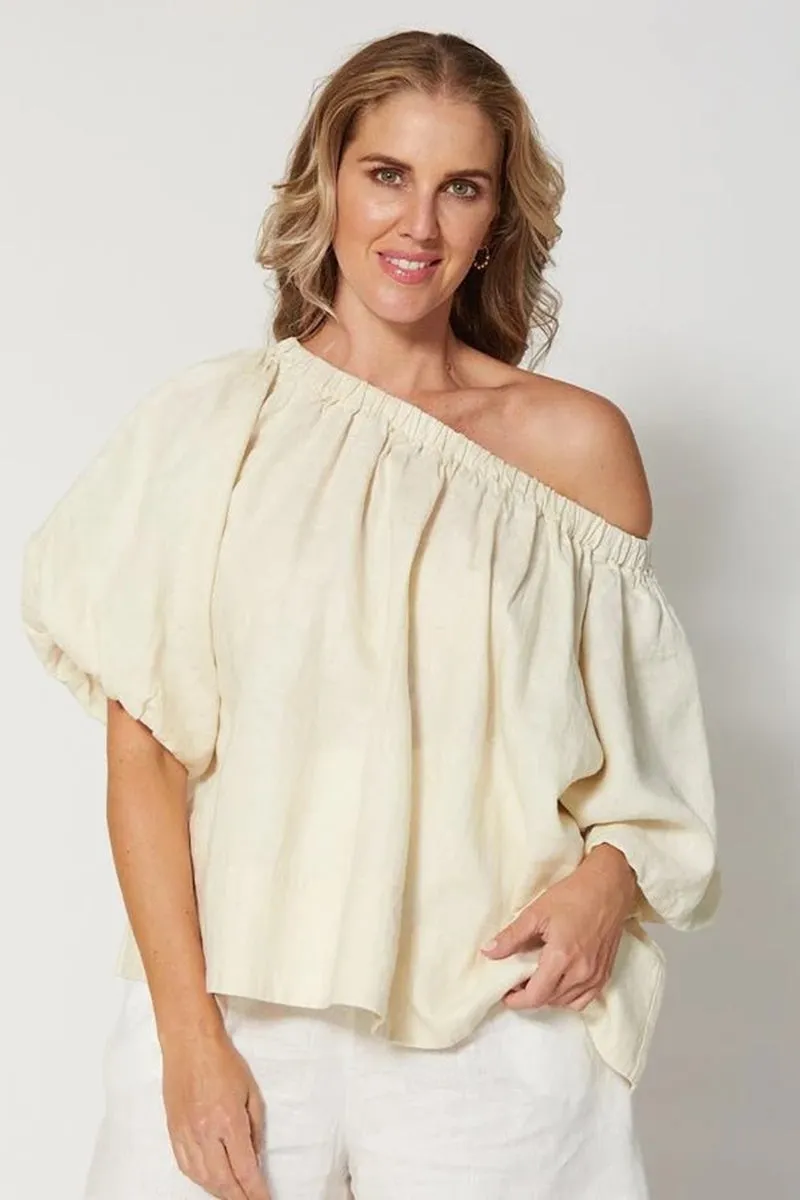 Stella   Gemma - Santorini Blouse - Linen