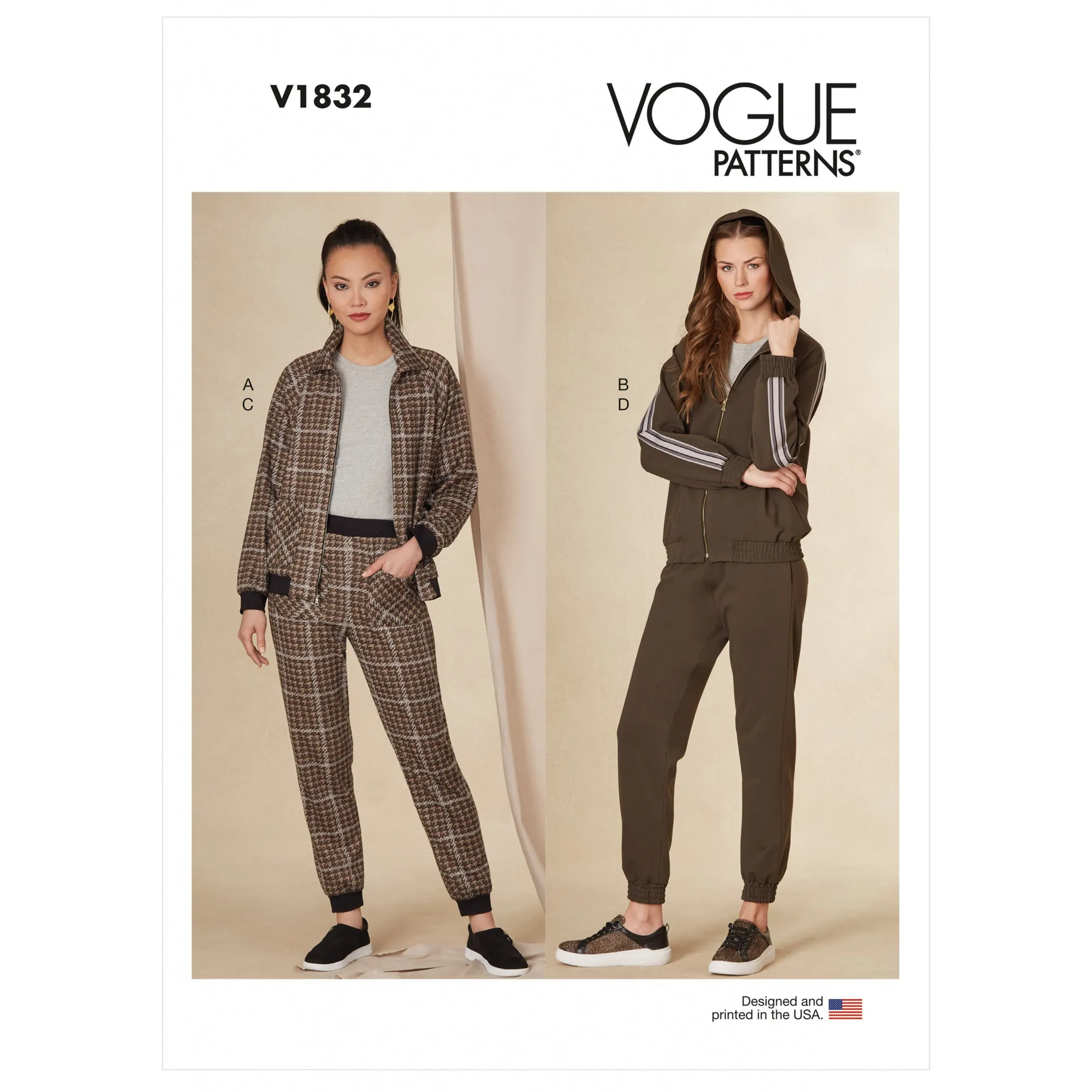 V1832 Misses' and Misses' Petite Jacket and Trousers