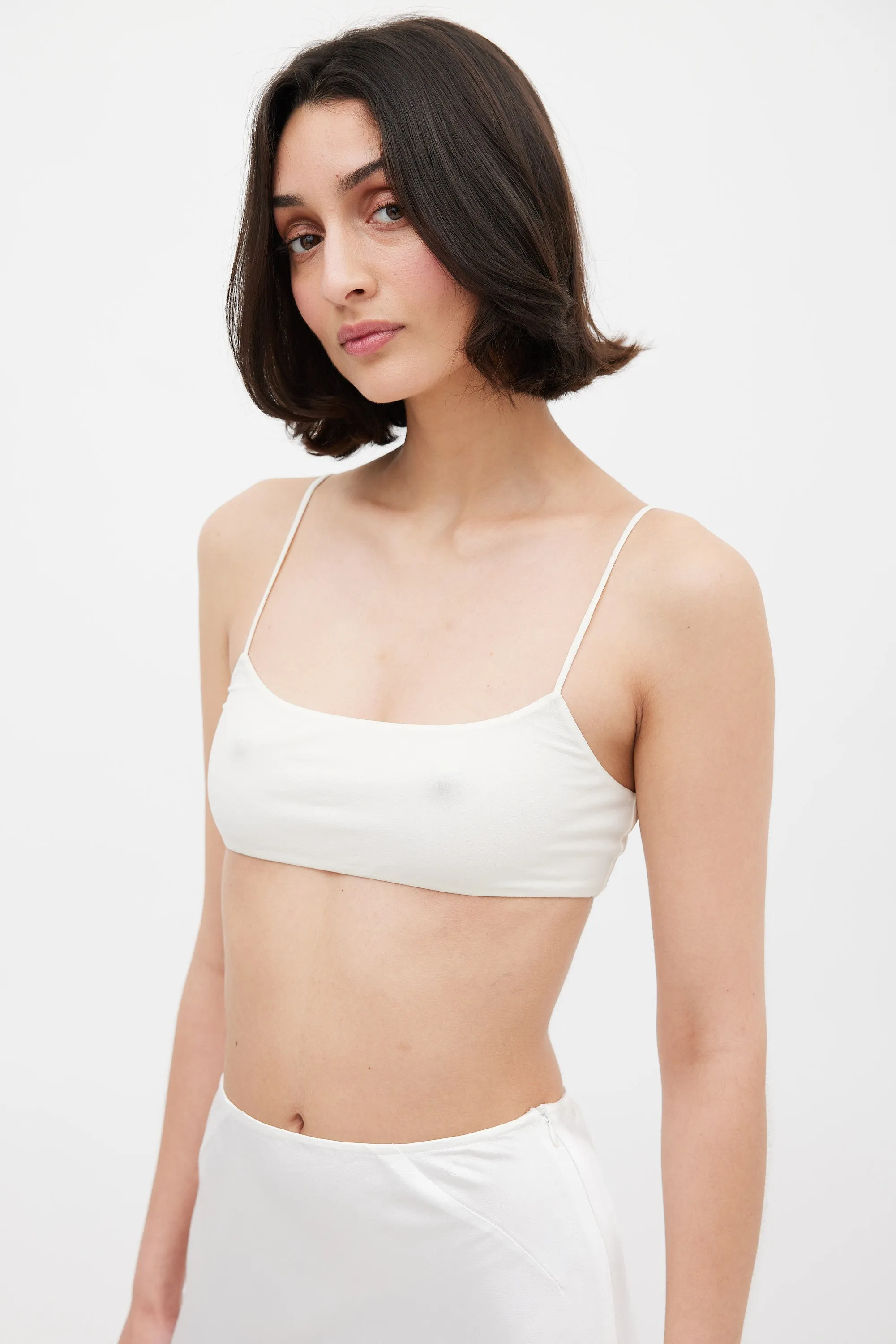 White Silk Flori Bralette