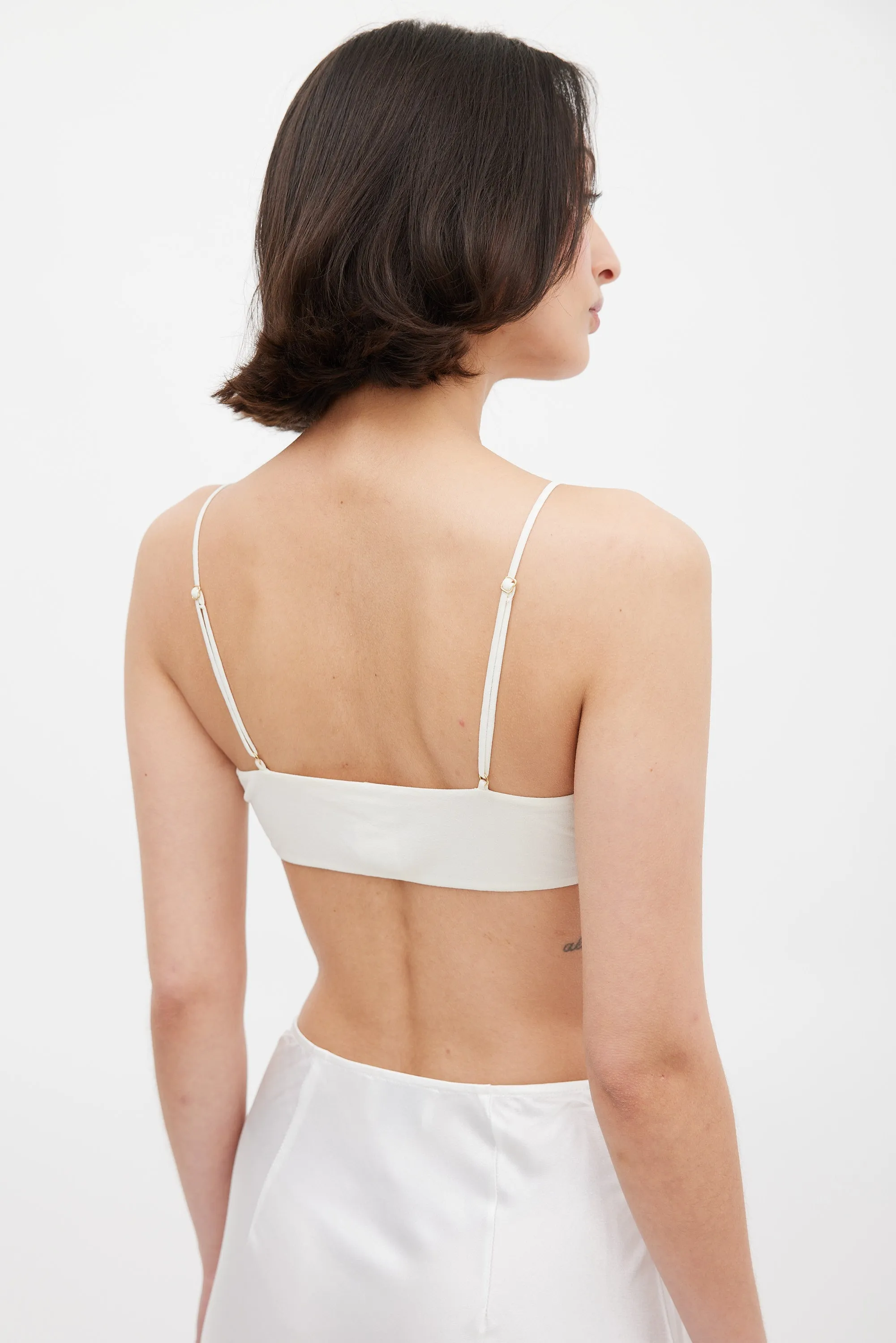 White Silk Flori Bralette