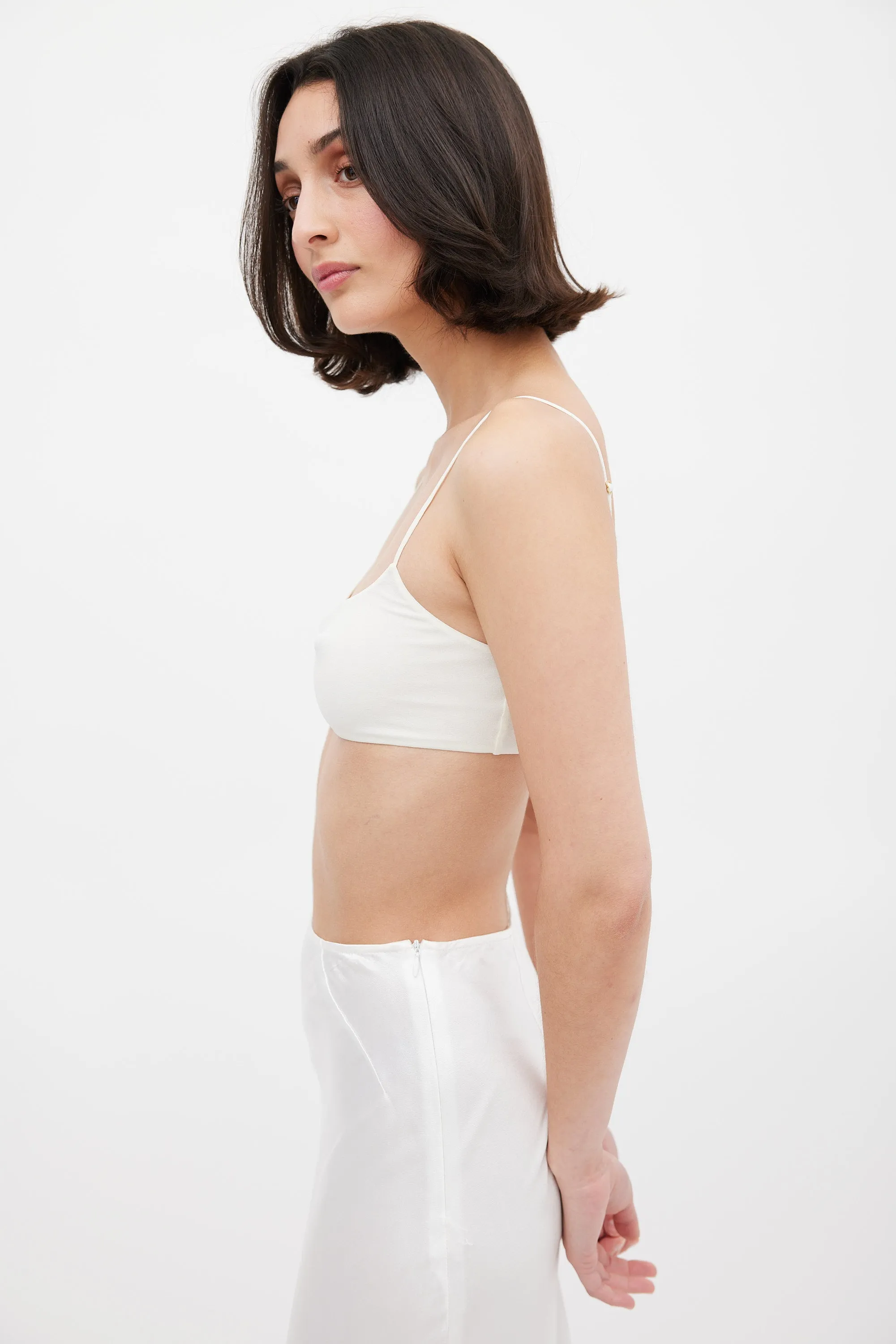 White Silk Flori Bralette