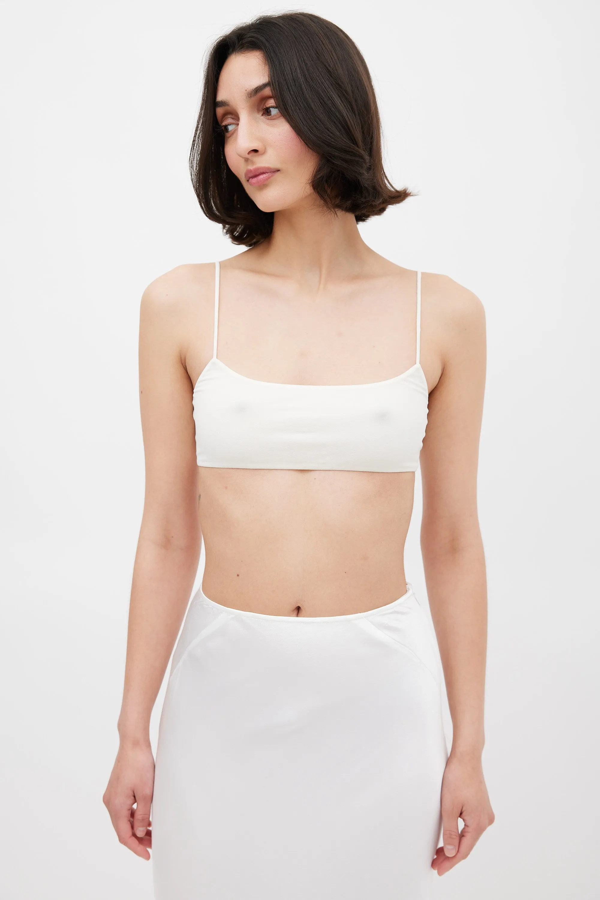 White Silk Flori Bralette