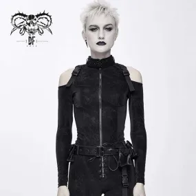 Women's Goth Off Shoulder Slim Fitted Jackets