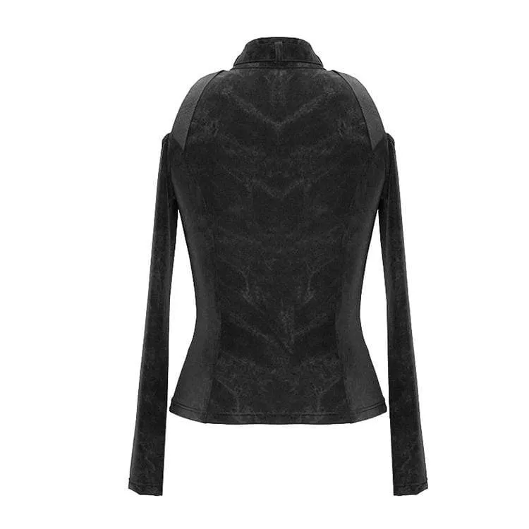 Women's Goth Off Shoulder Slim Fitted Jackets